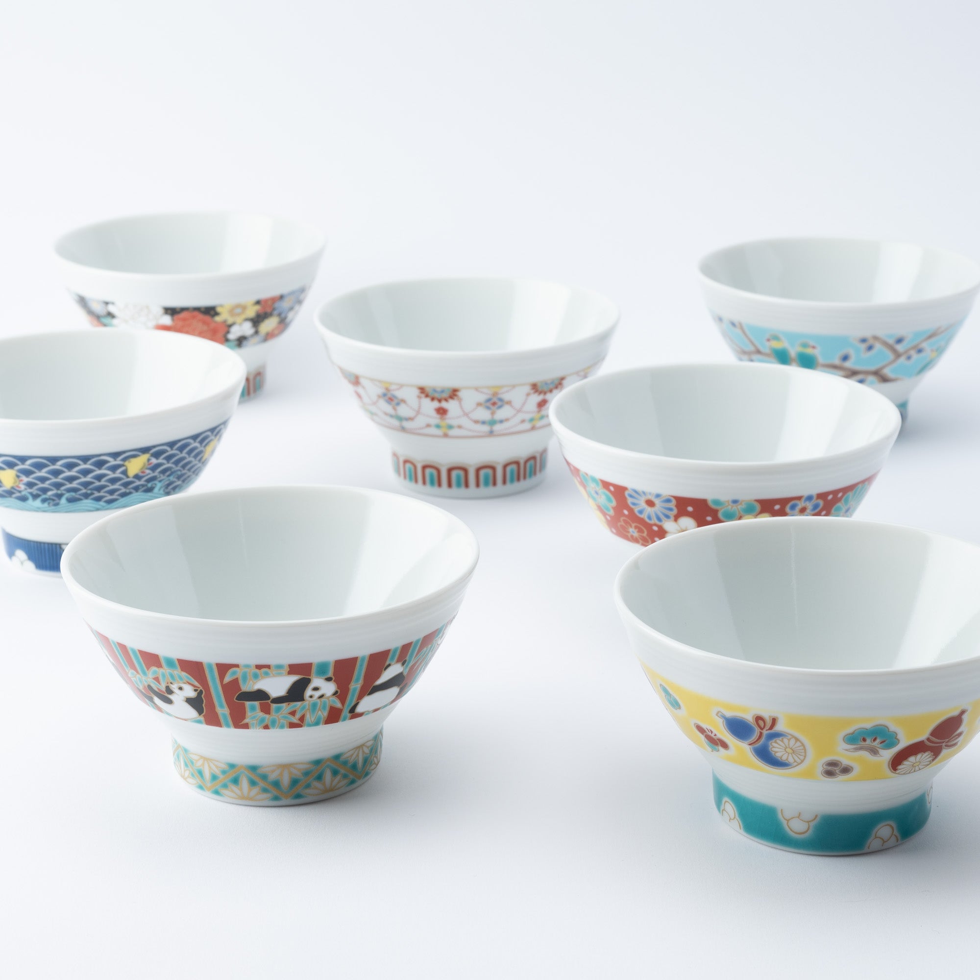 Rings of Color Japanese Rice Bowl