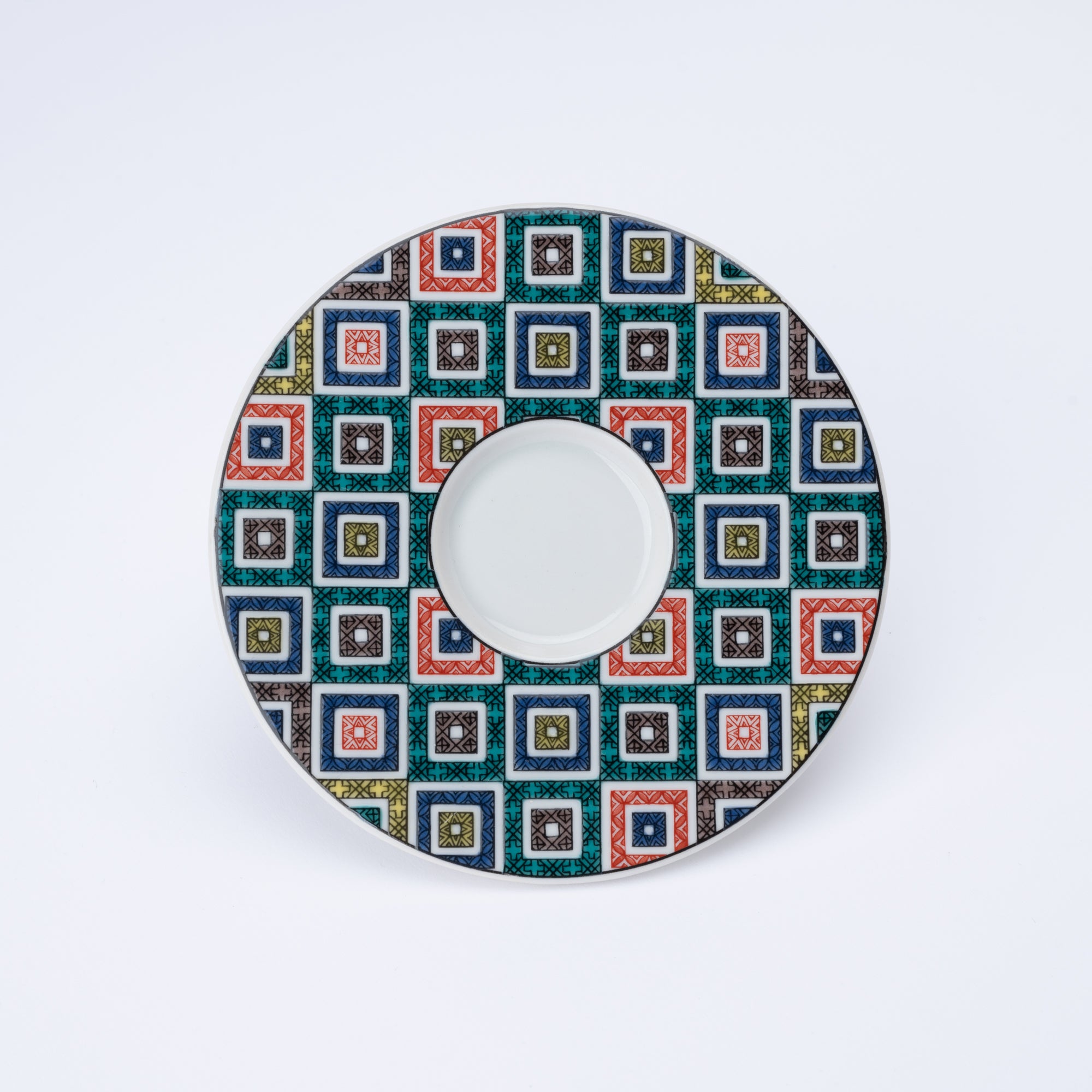 Modern Kutani Espresso Cup and Saucer