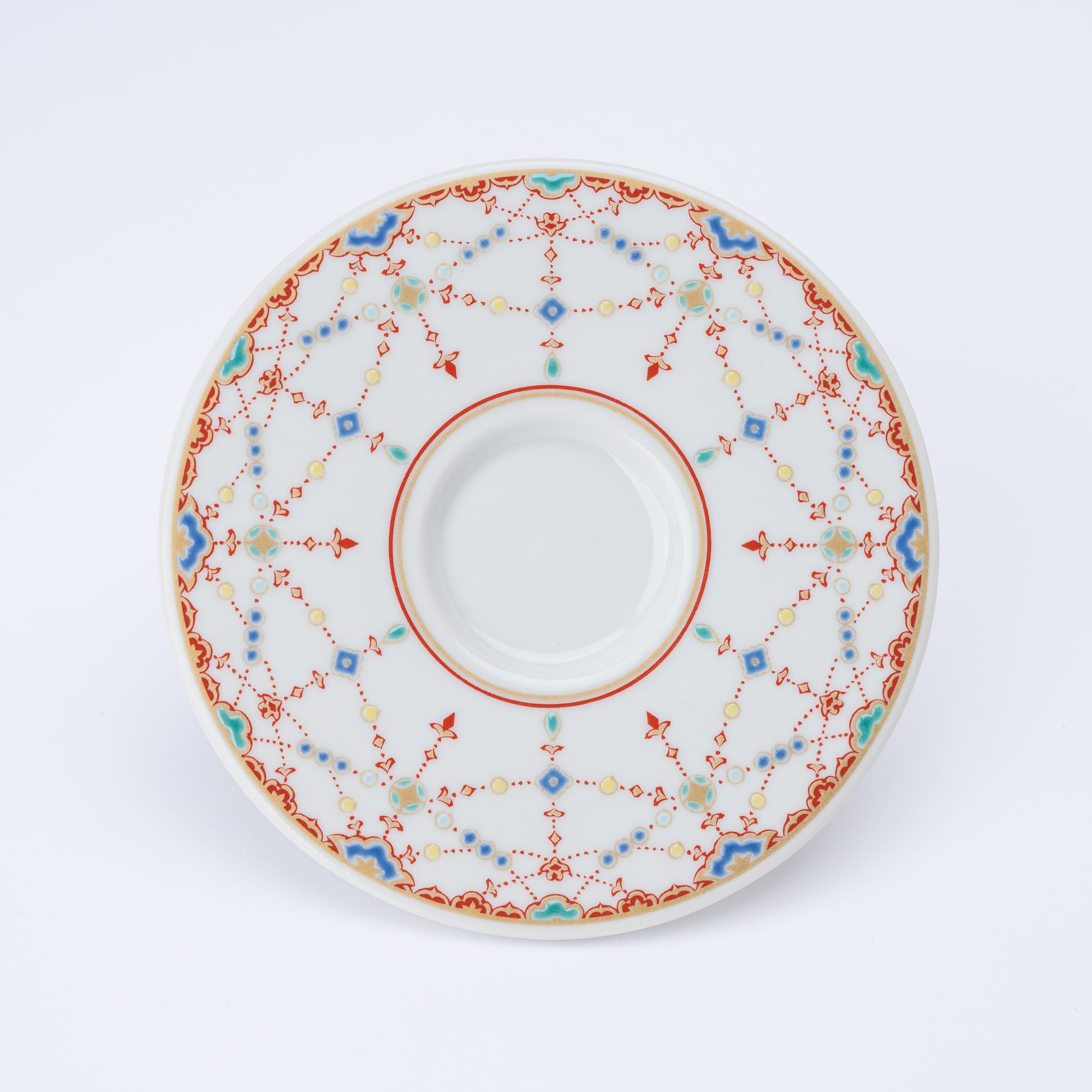 Modern Kutani Espresso Cup and Saucer