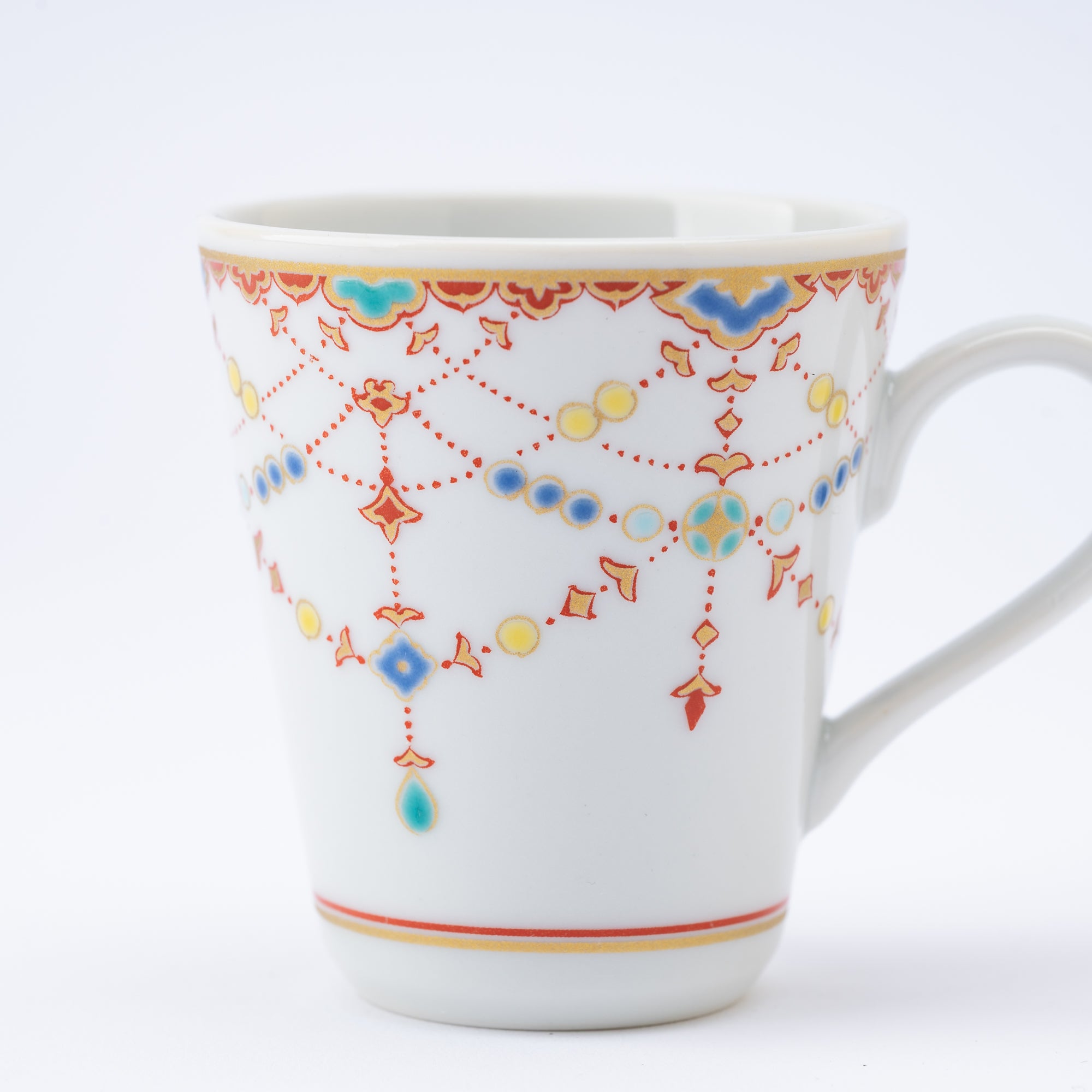 Modern Kutani Espresso Cup and Saucer