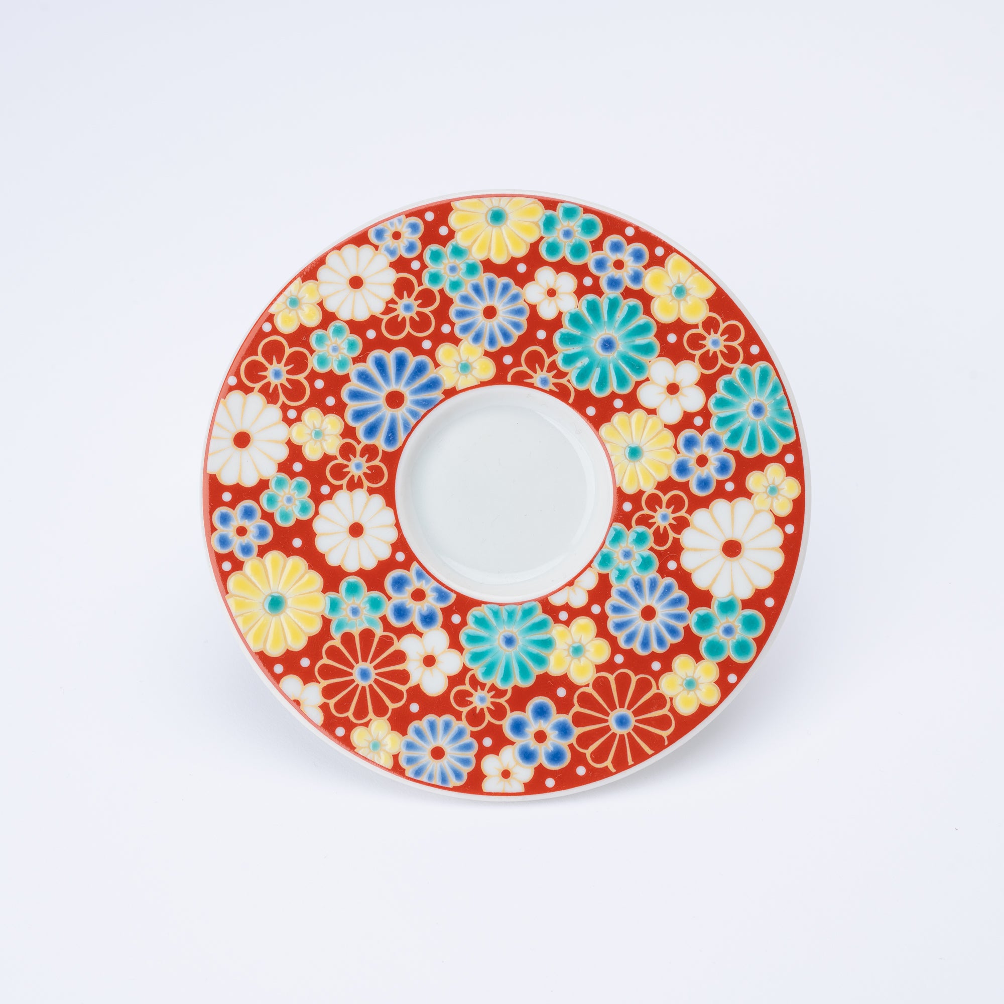 Modern Kutani Espresso Cup and Saucer