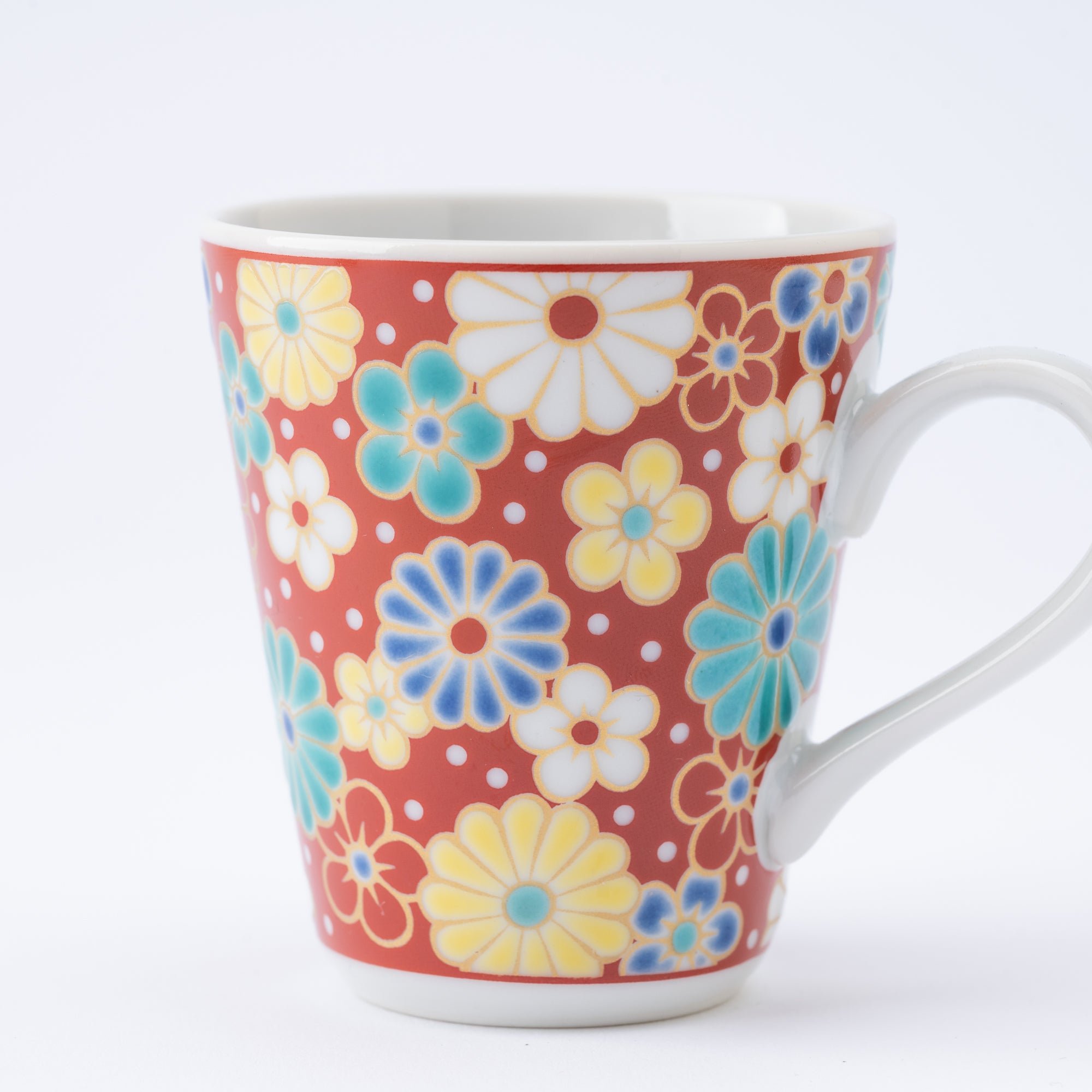 Modern Kutani Espresso Cup and Saucer