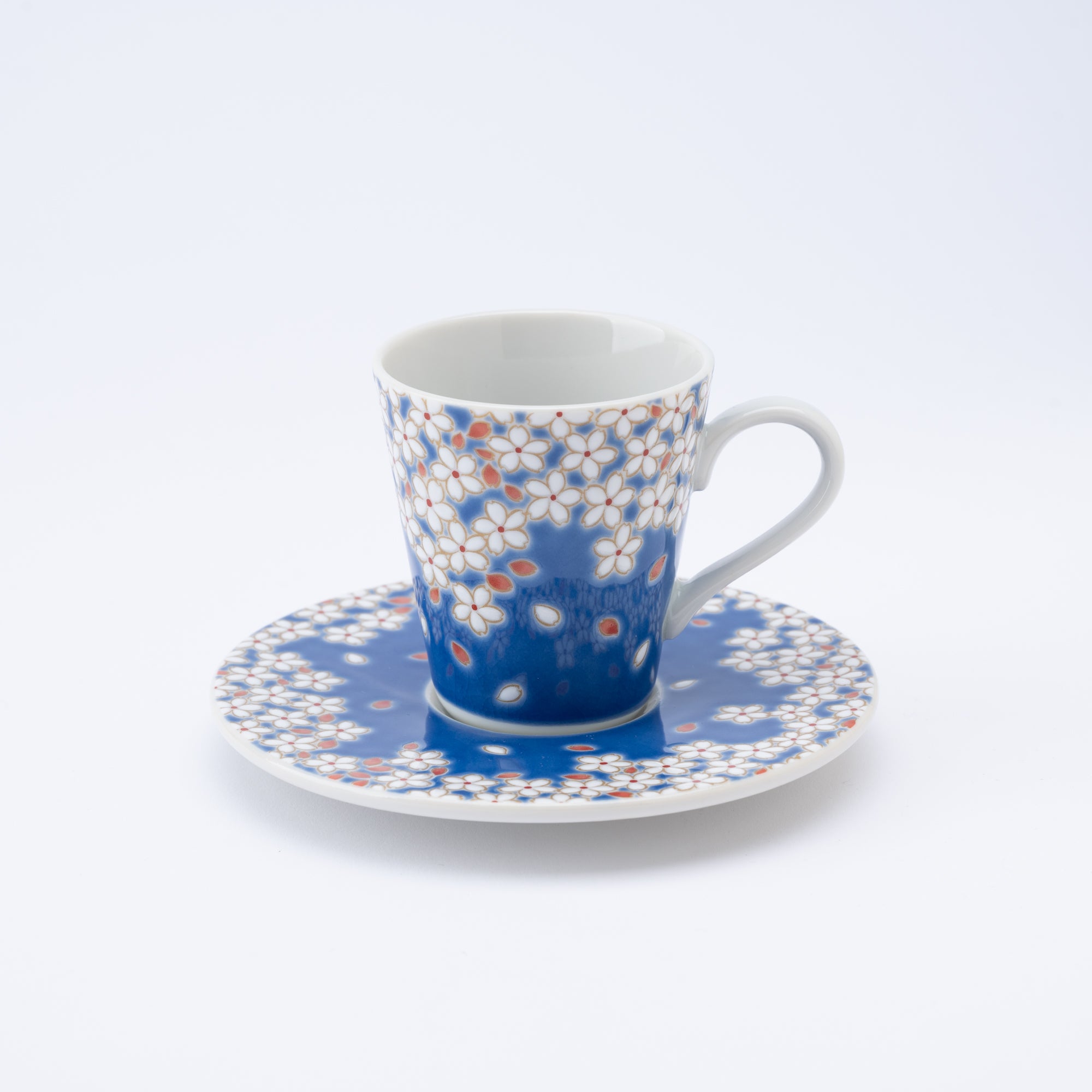 Modern Kutani Espresso Cup and Saucer