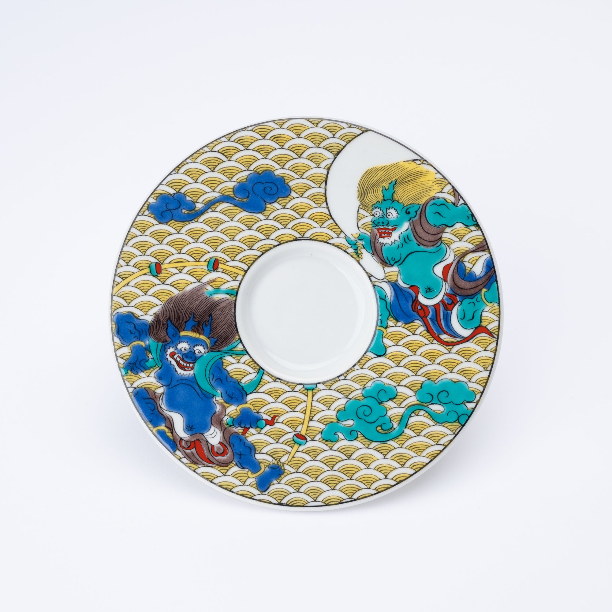Modern Kutani Espresso Cup and Saucer
