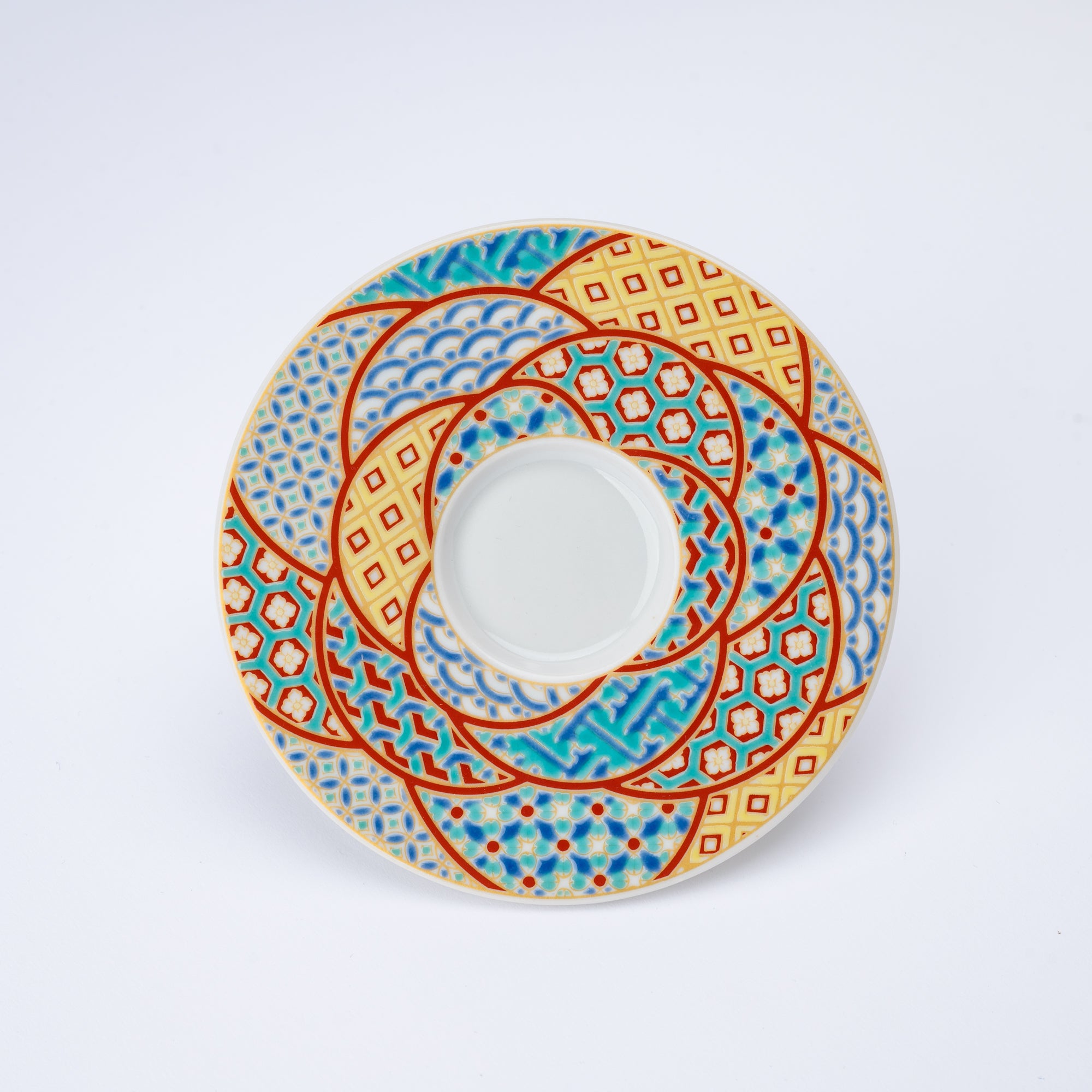 Modern Kutani Espresso Cup and Saucer