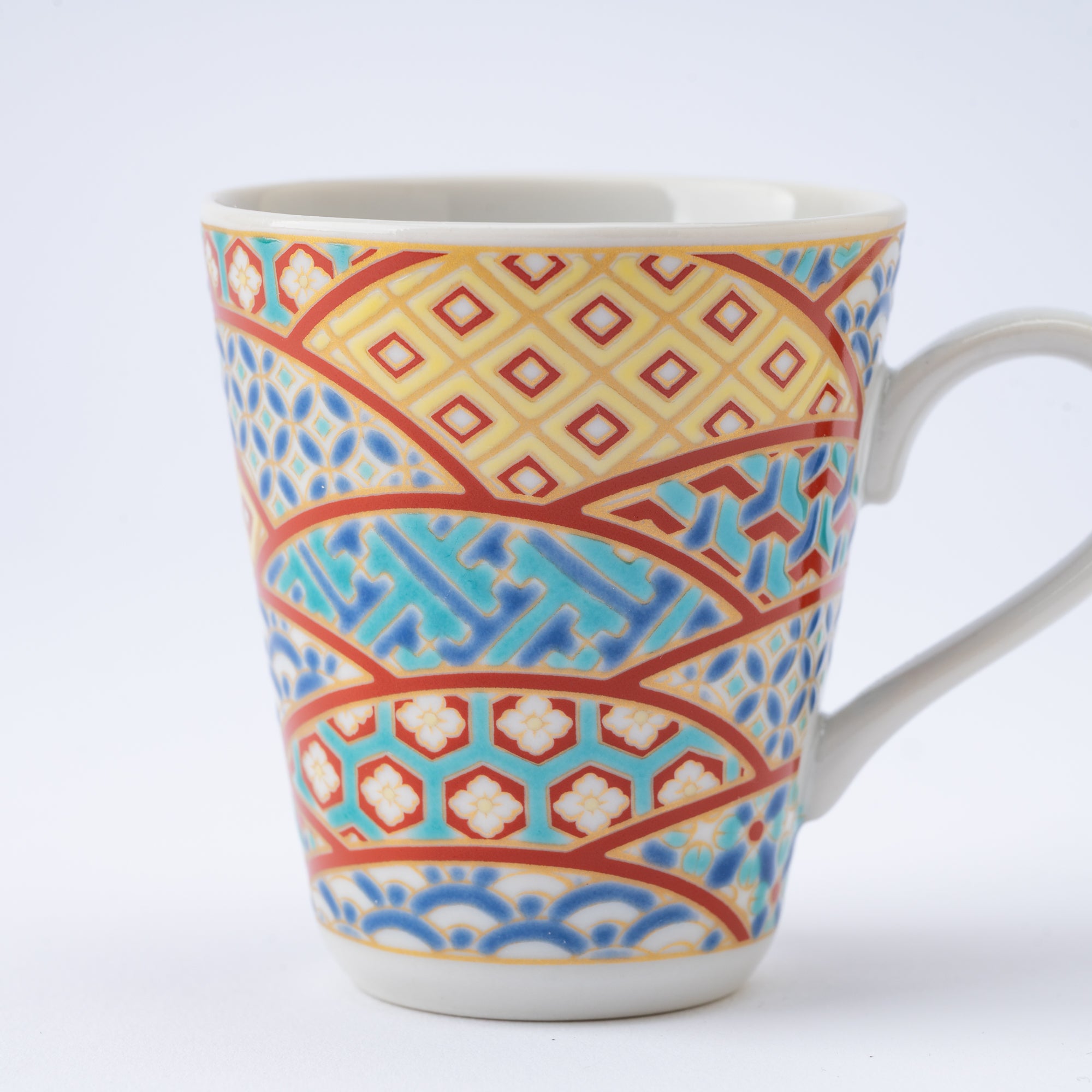 Modern Kutani Espresso Cup and Saucer