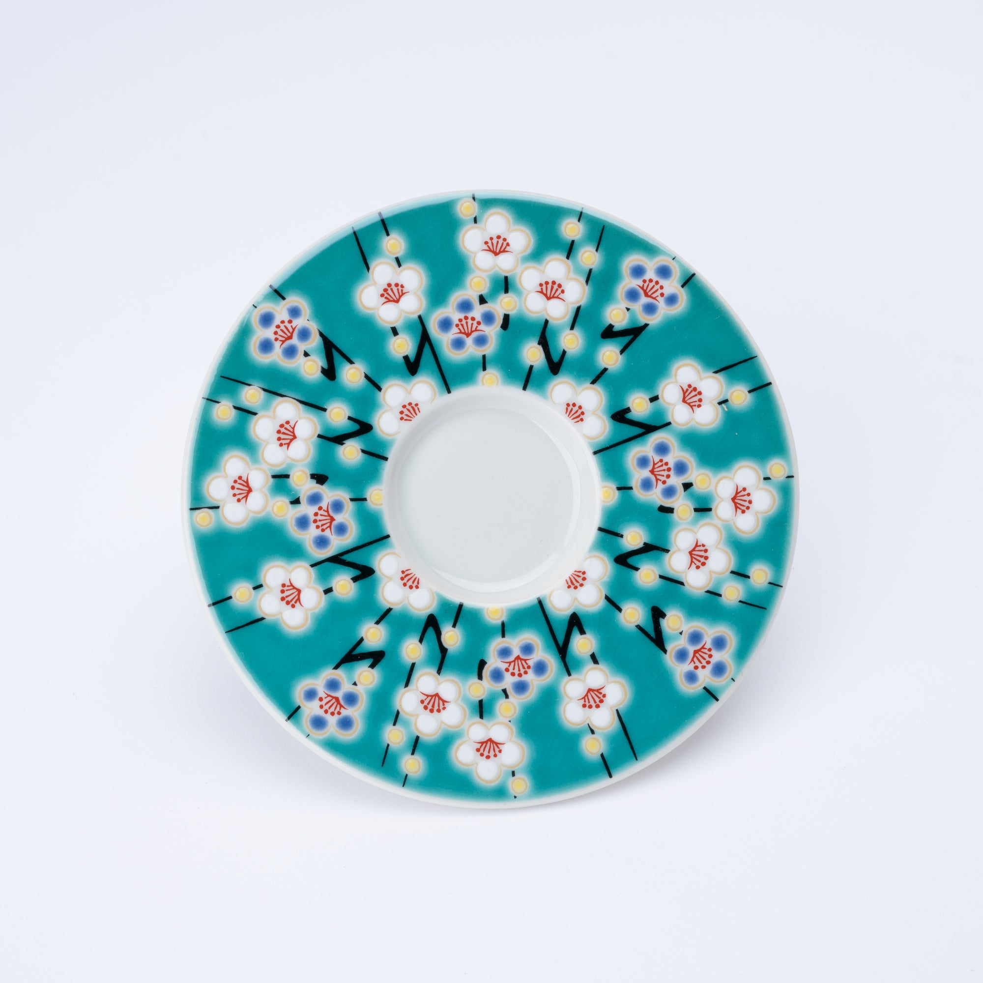 Modern Kutani Espresso Cup and Saucer