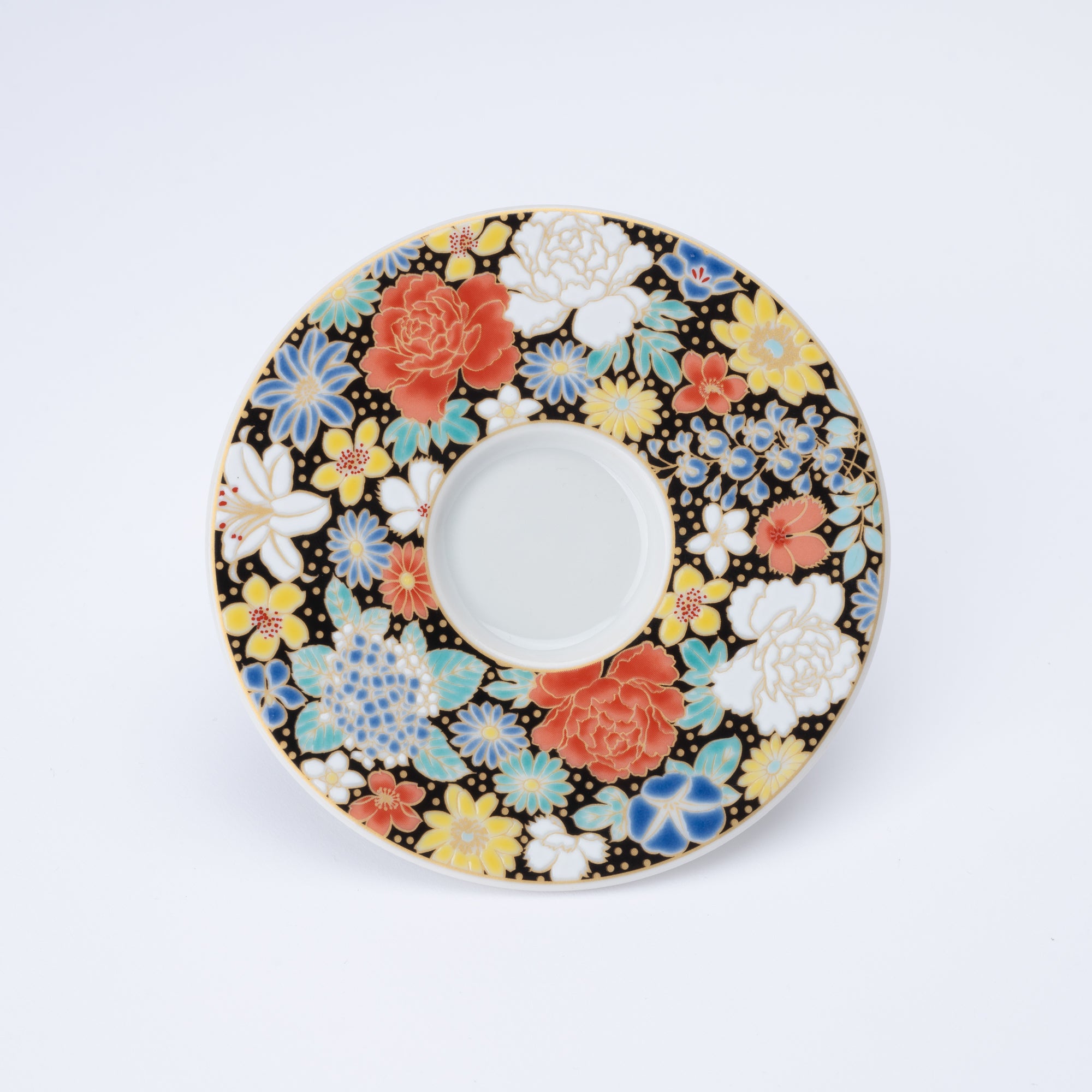 Modern Kutani Espresso Cup and Saucer
