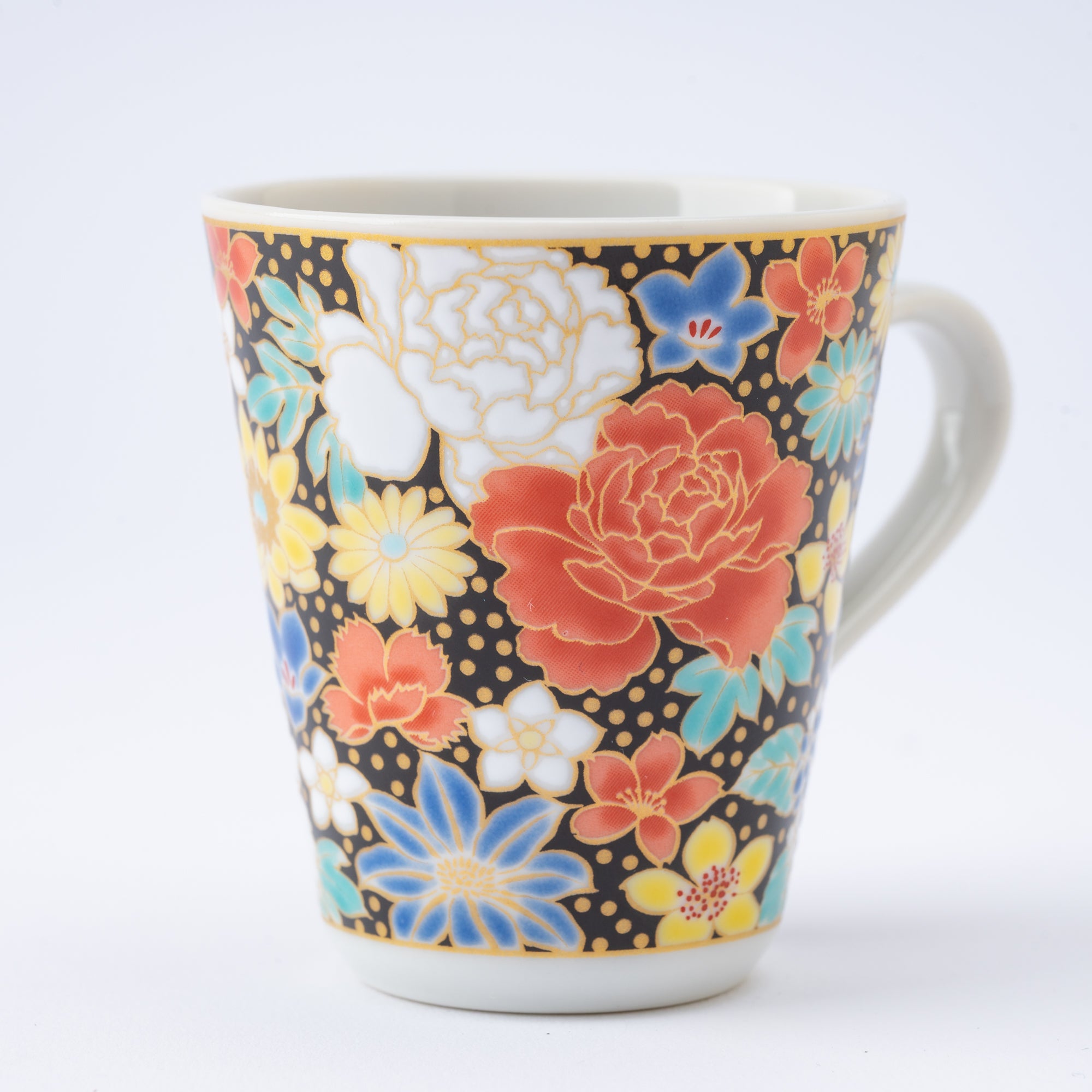 Modern Kutani Espresso Cup and Saucer