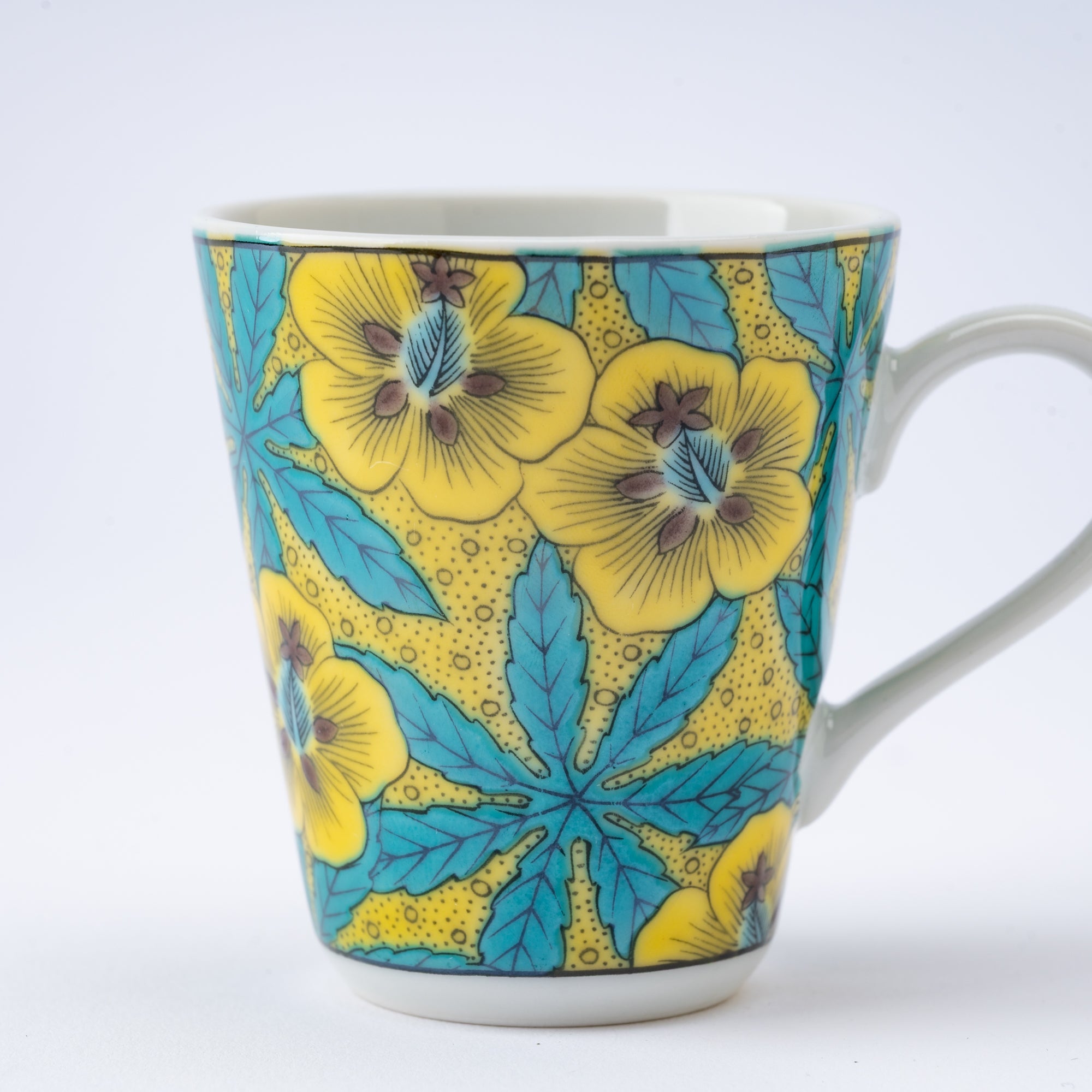 Modern Kutani Espresso Cup and Saucer