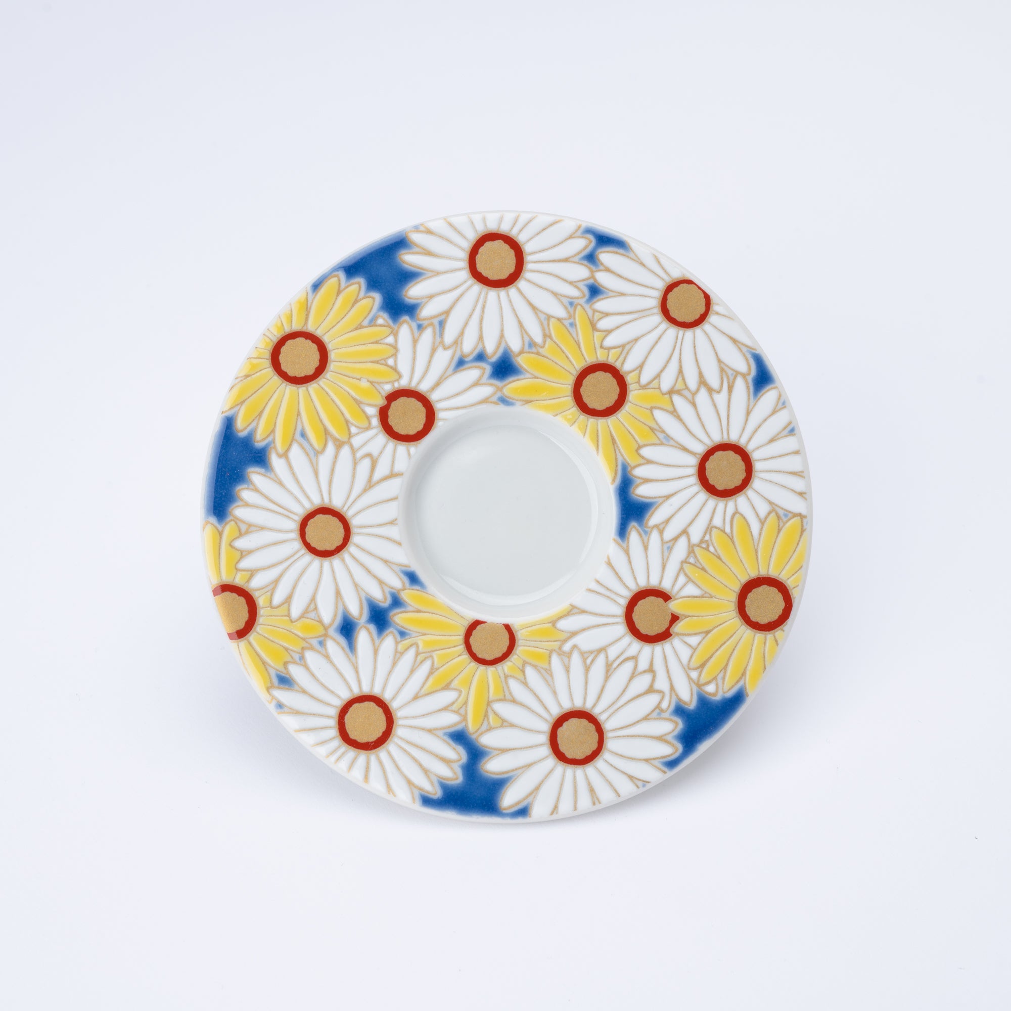 Modern Kutani Espresso Cup and Saucer