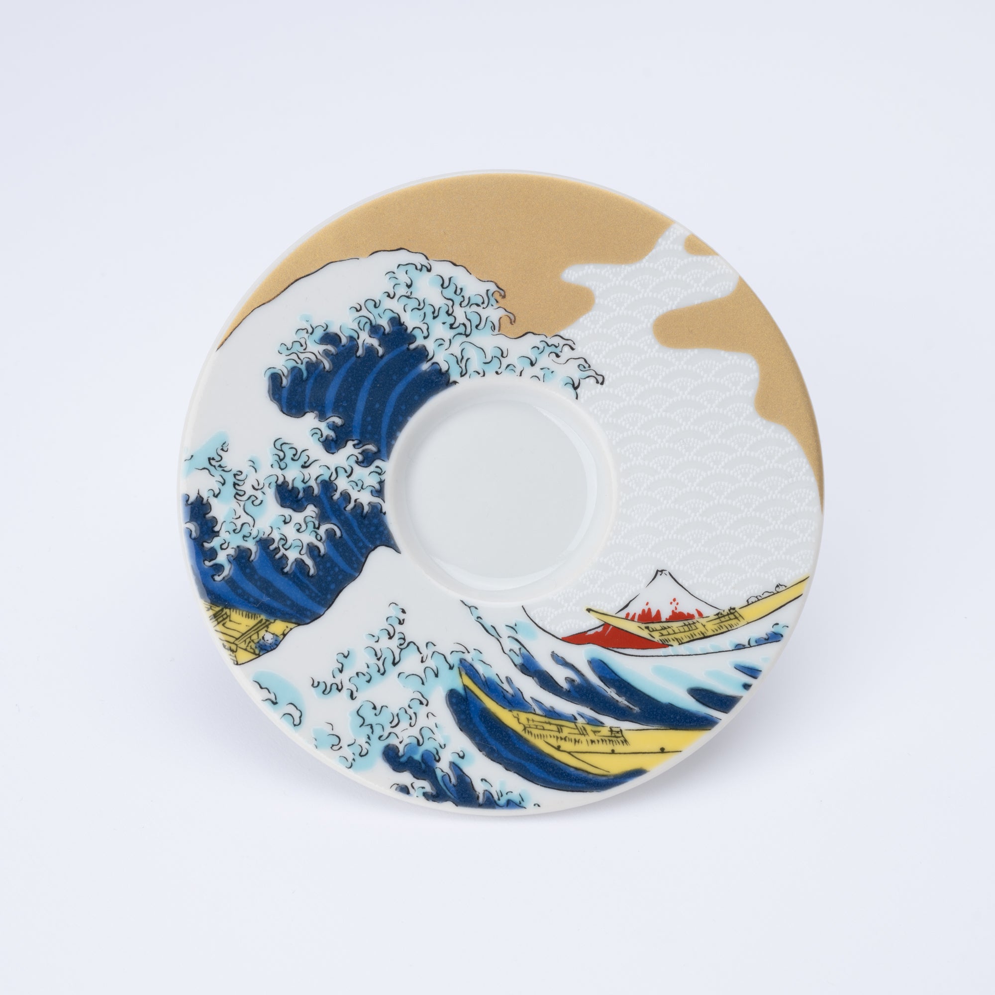 Modern Kutani Espresso Cup and Saucer