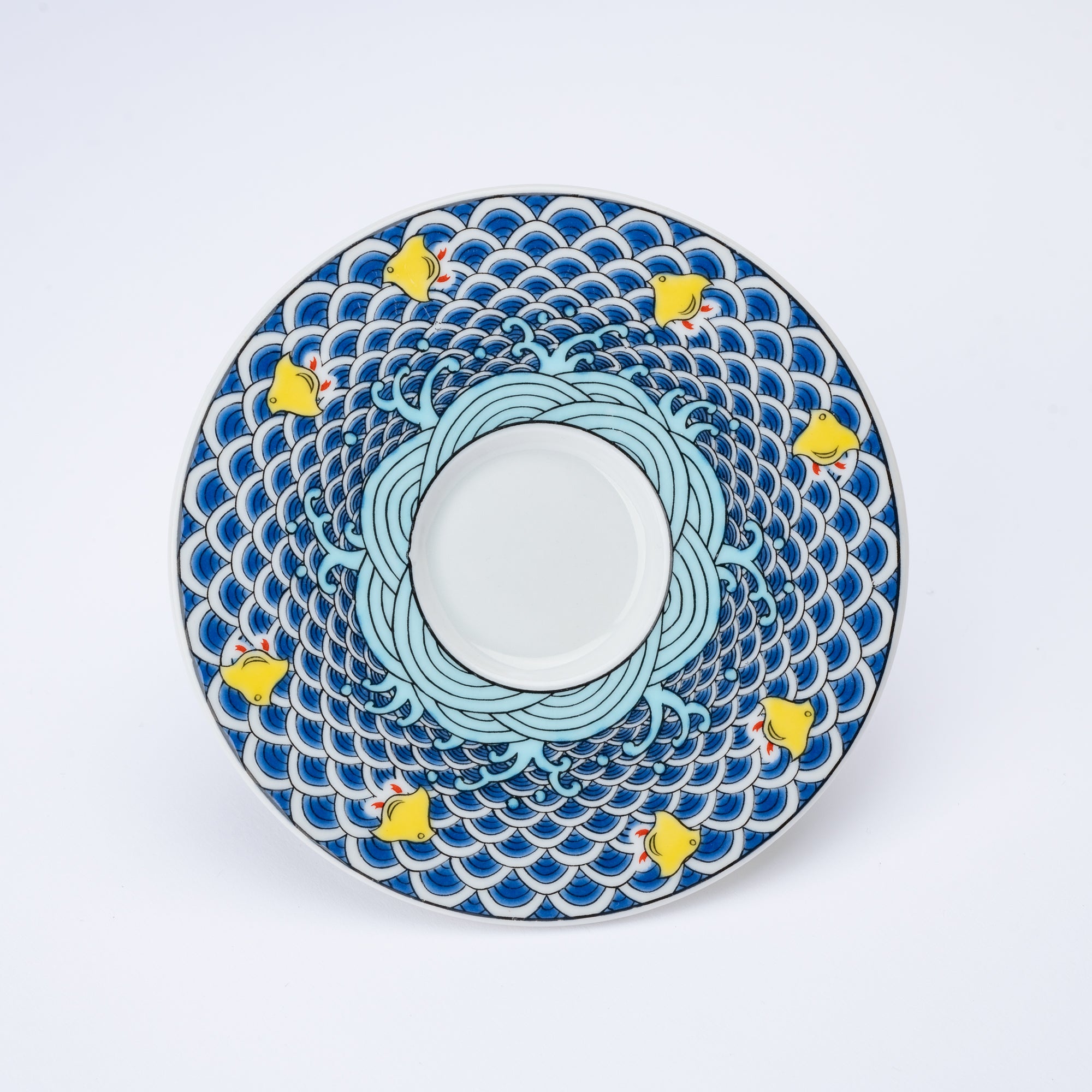 Modern Kutani Espresso Cup and Saucer