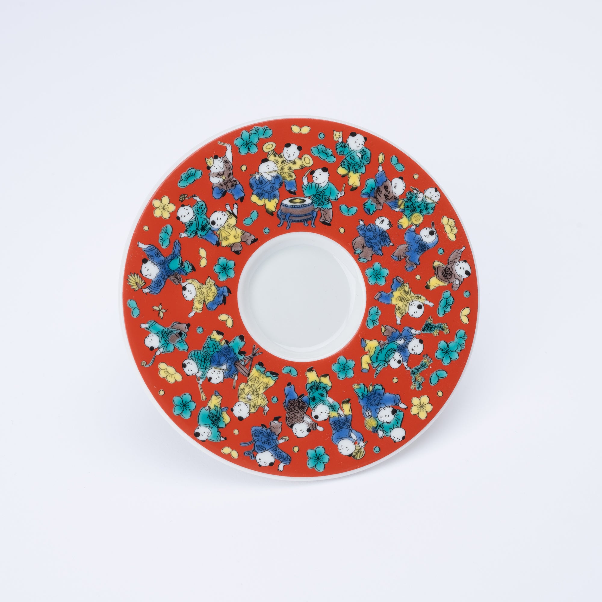 Modern Kutani Espresso Cup and Saucer