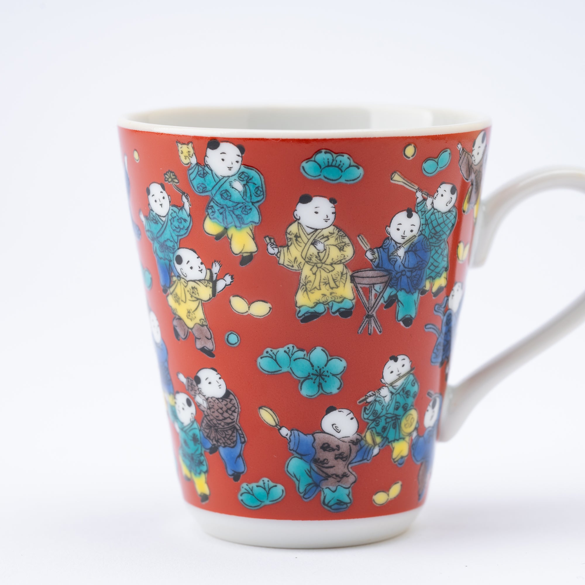 Modern Kutani Espresso Cup and Saucer