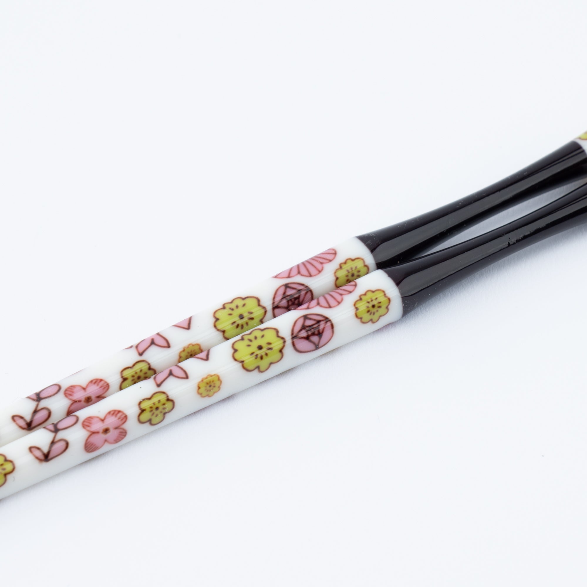 Pink and Blue Flowers Chopsticks Pair Set with Chopstick Rests