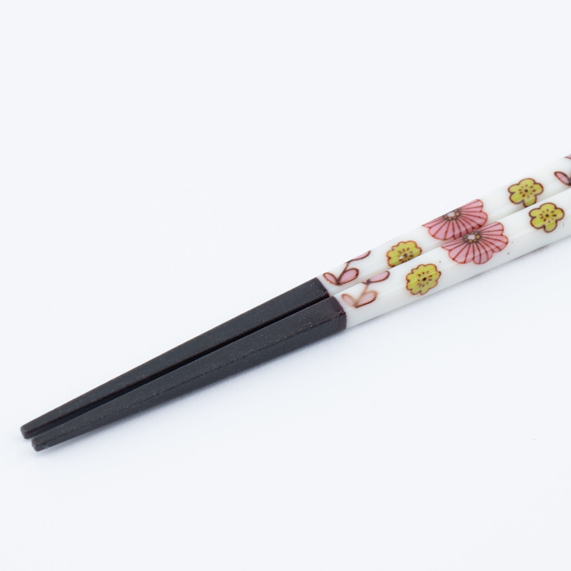 Pink and Blue Flowers Chopsticks Pair Set with Chopstick Rests