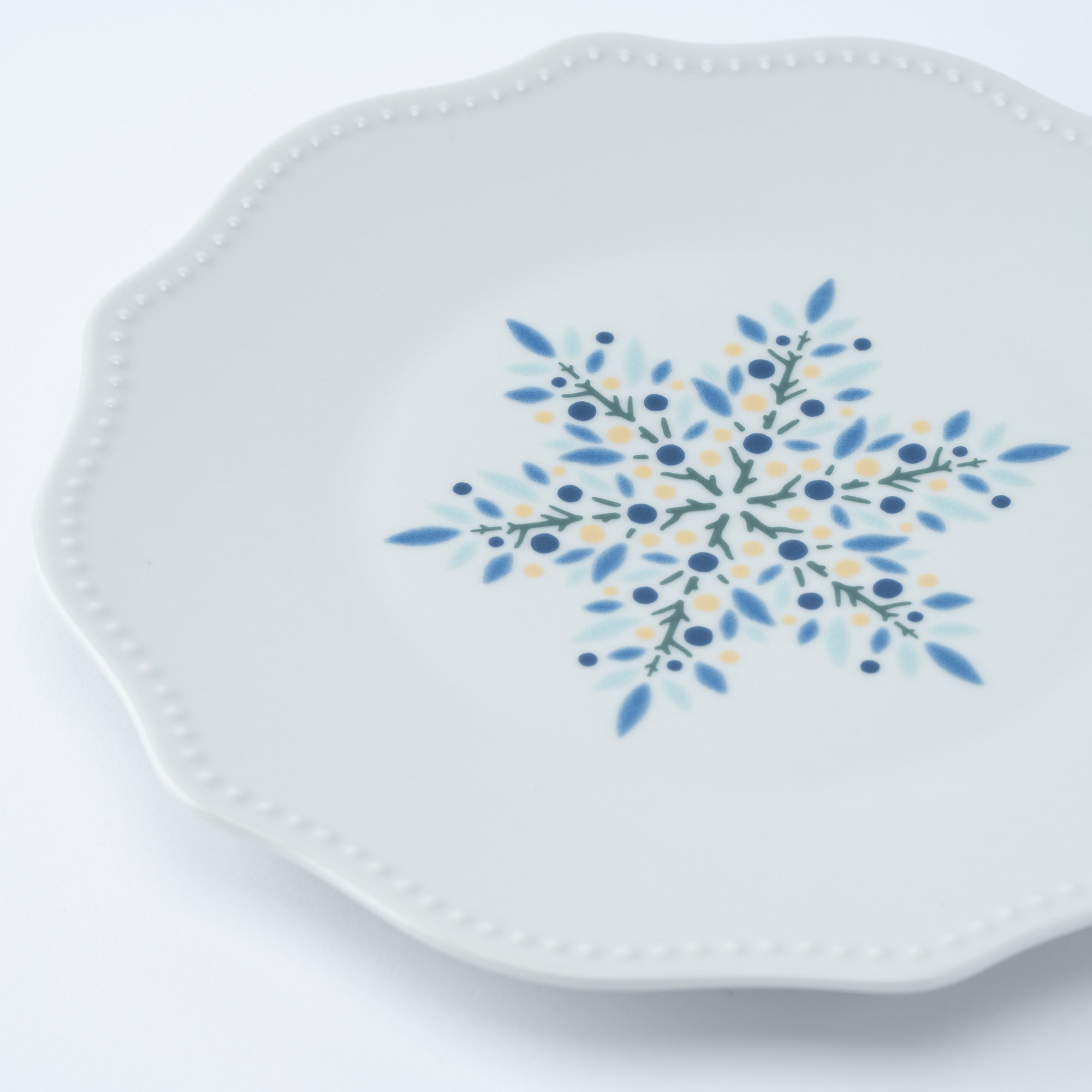Blue Snow Crystal Plate Set