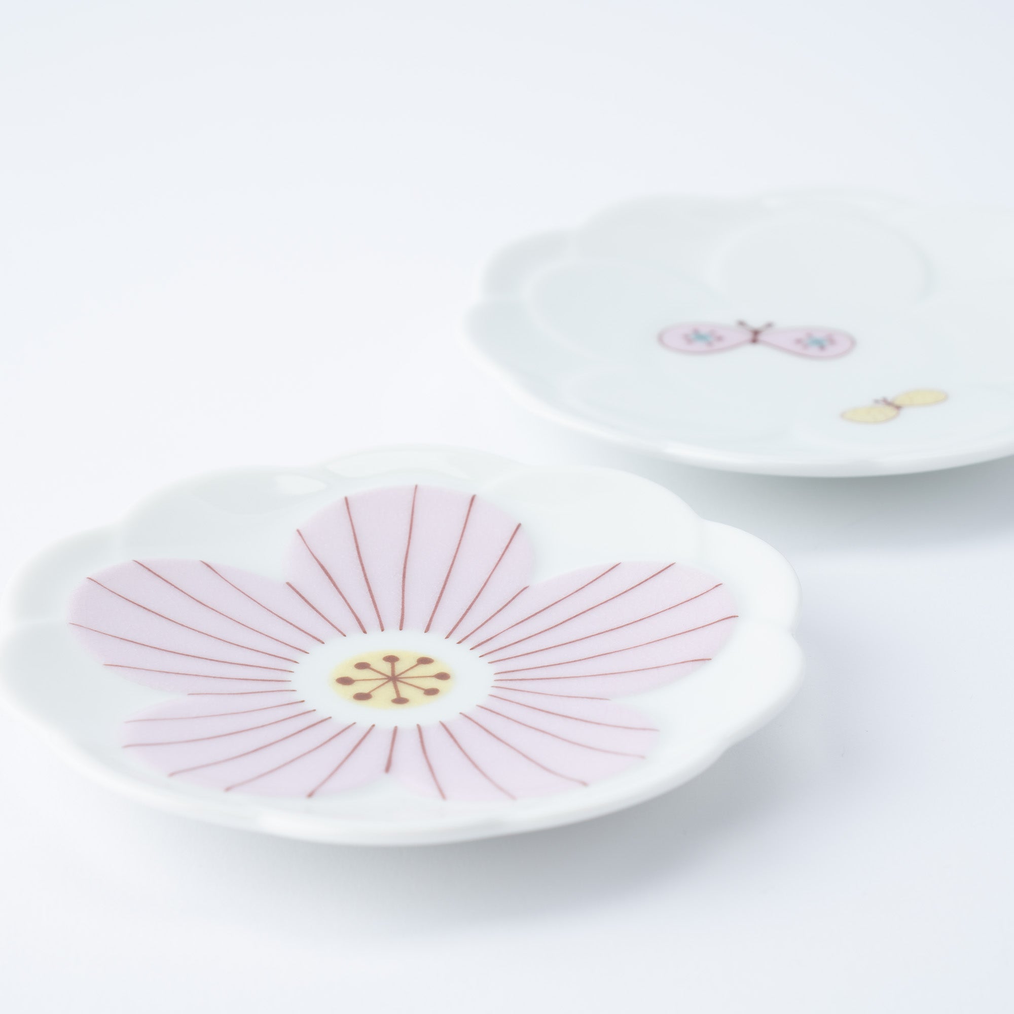 Butterfly & Flower Sauce Plate Set
