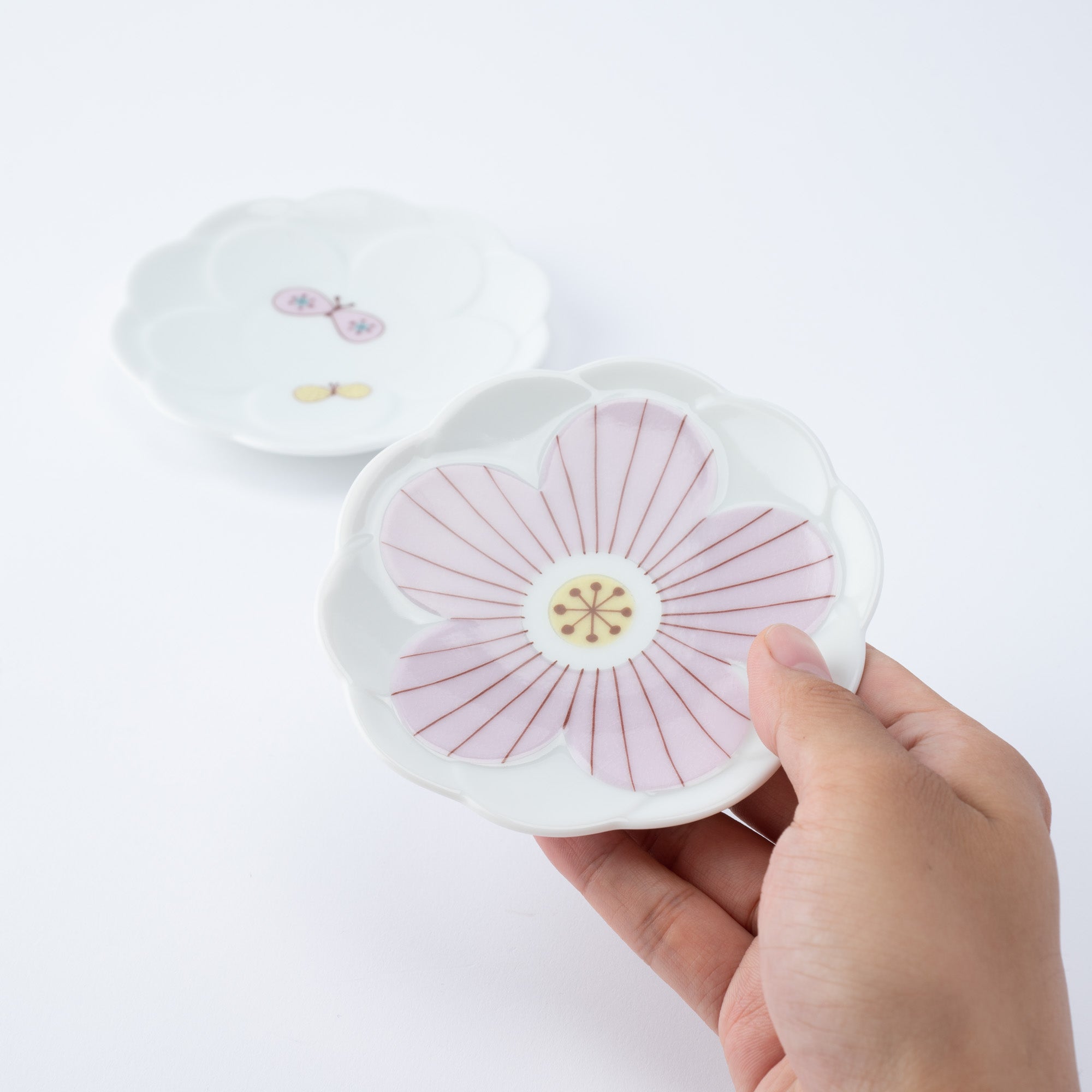 Butterfly & Flower Sauce Plate Set