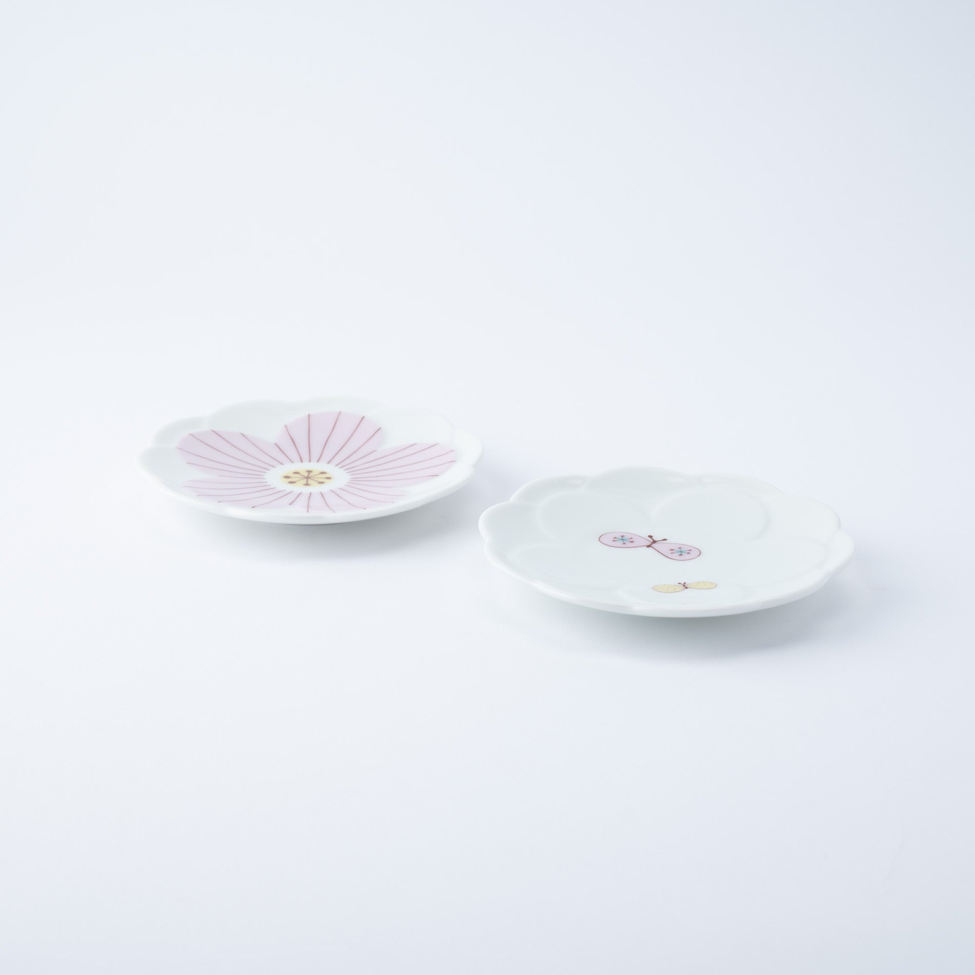 Butterfly & Flower Sauce Plate Set