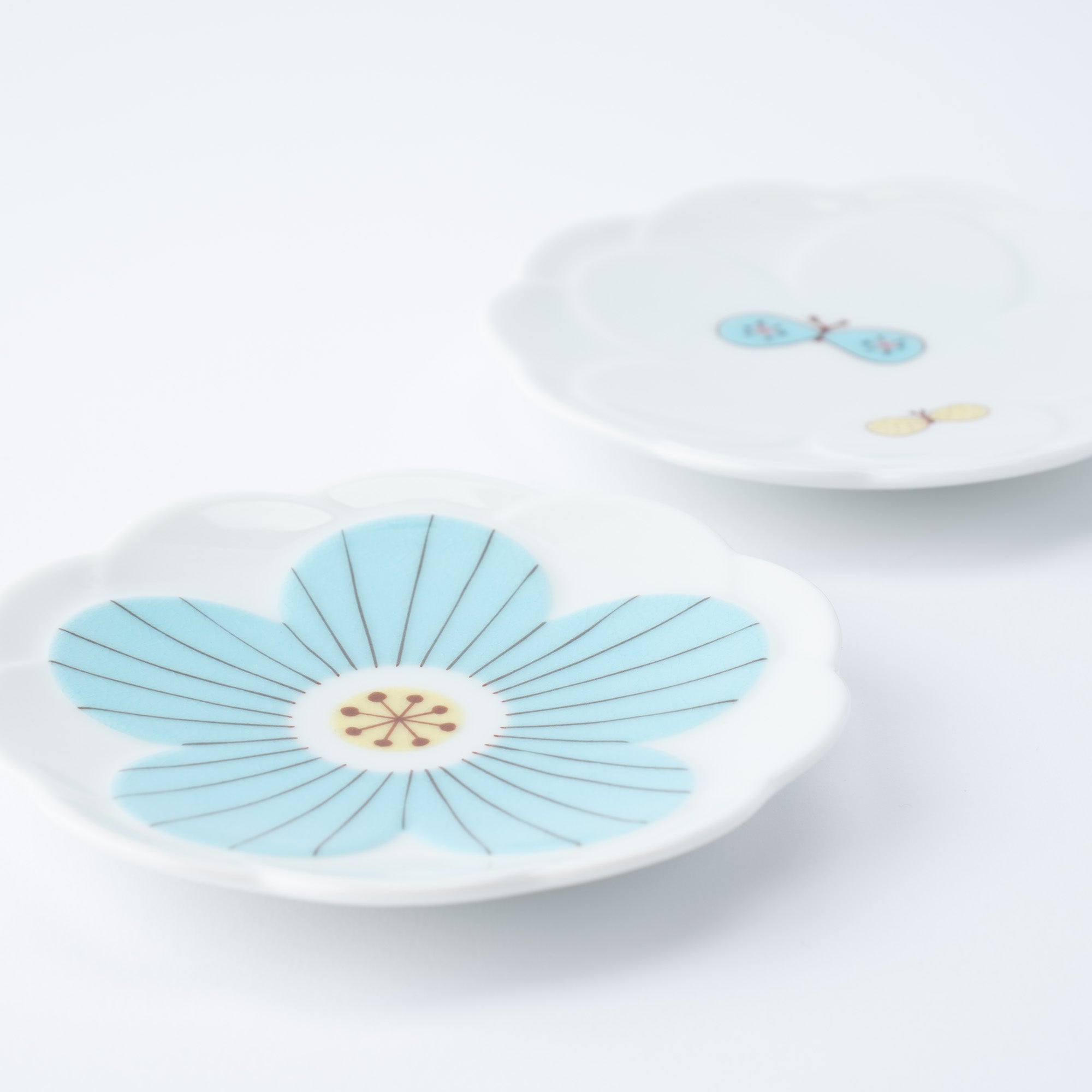Butterfly & Flower Sauce Plate Set