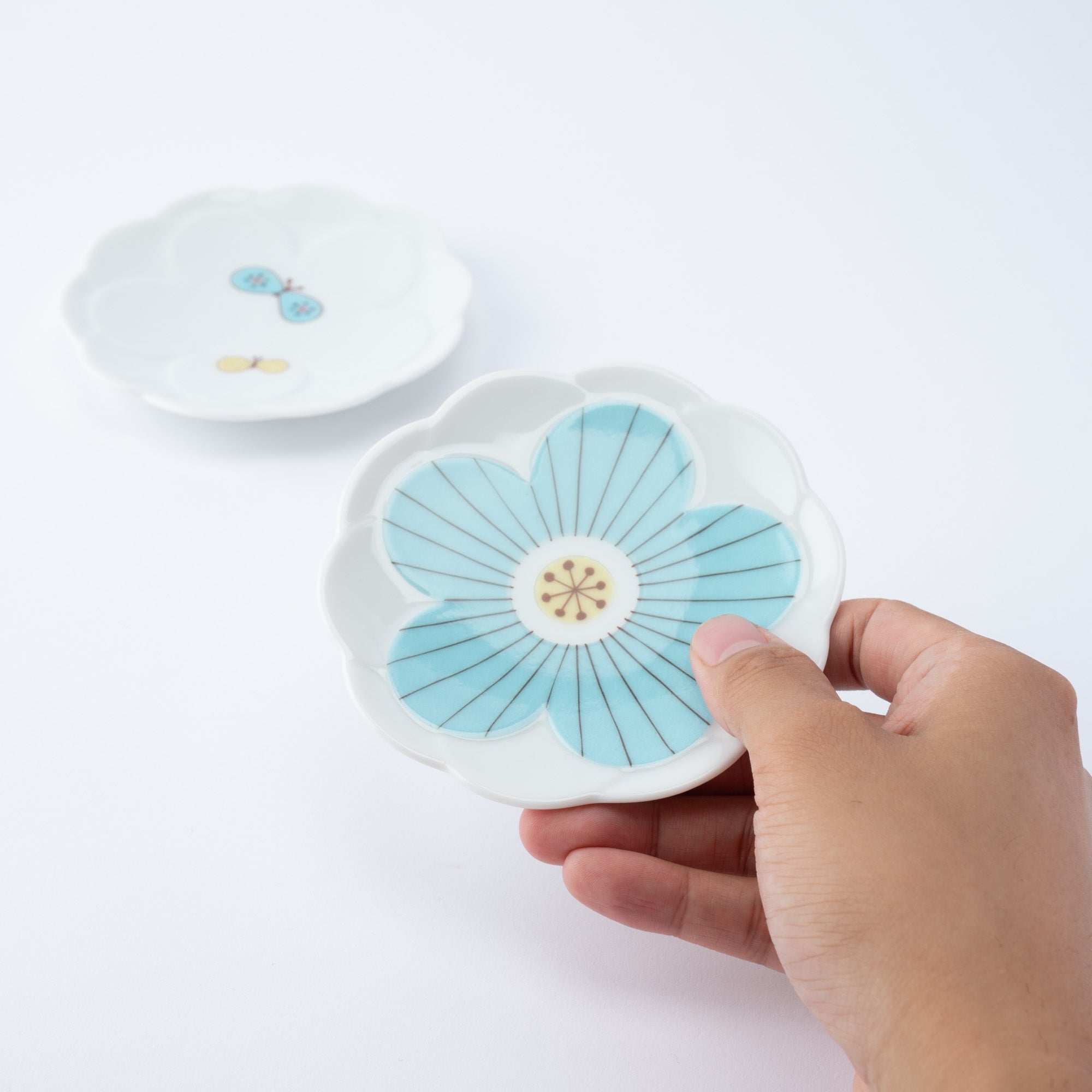 Butterfly & Flower Sauce Plate Set
