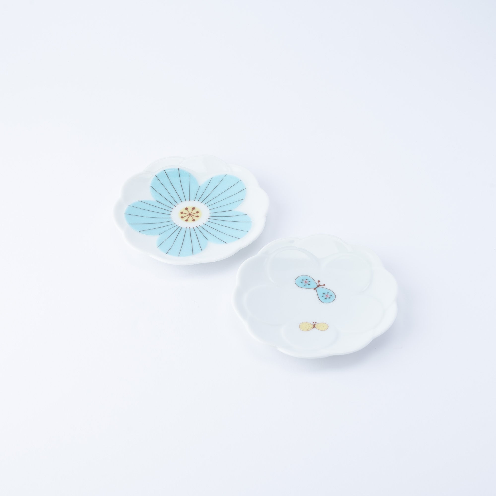 Butterfly & Flower Sauce Plate Set