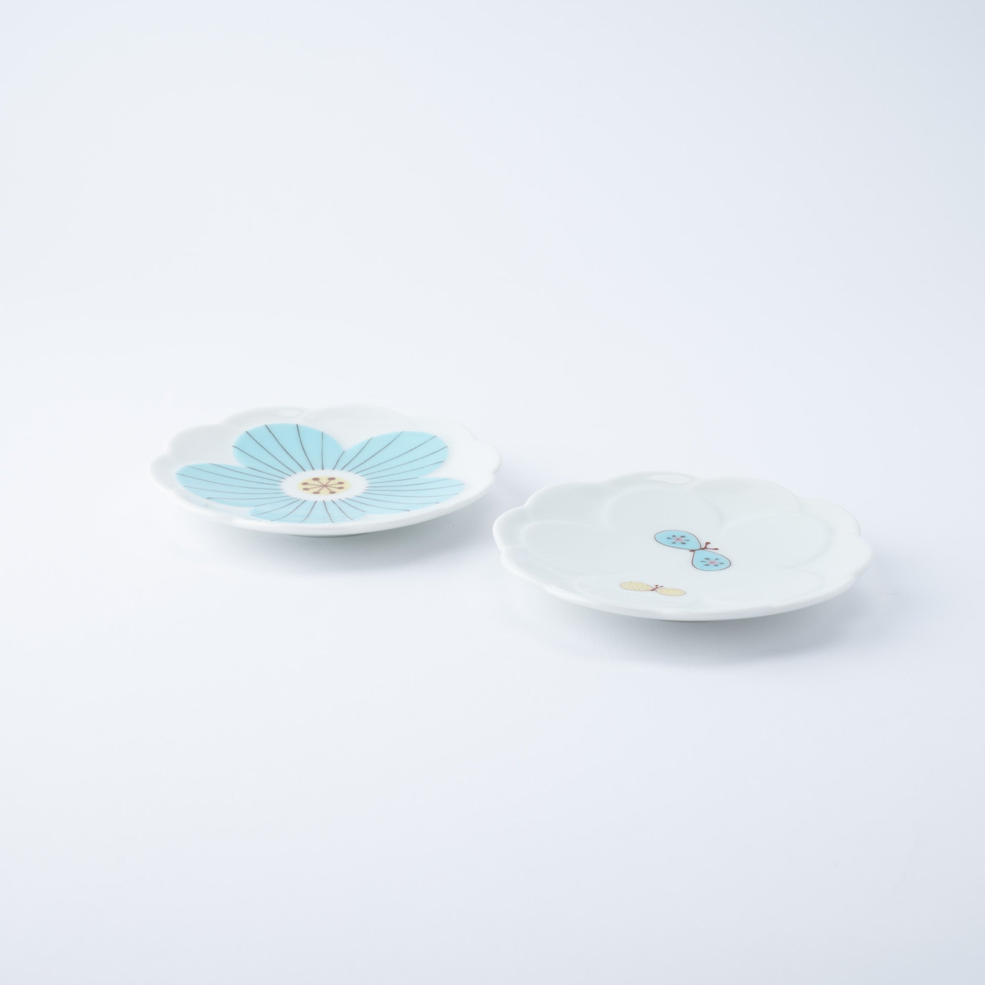 Butterfly & Flower Sauce Plate Set