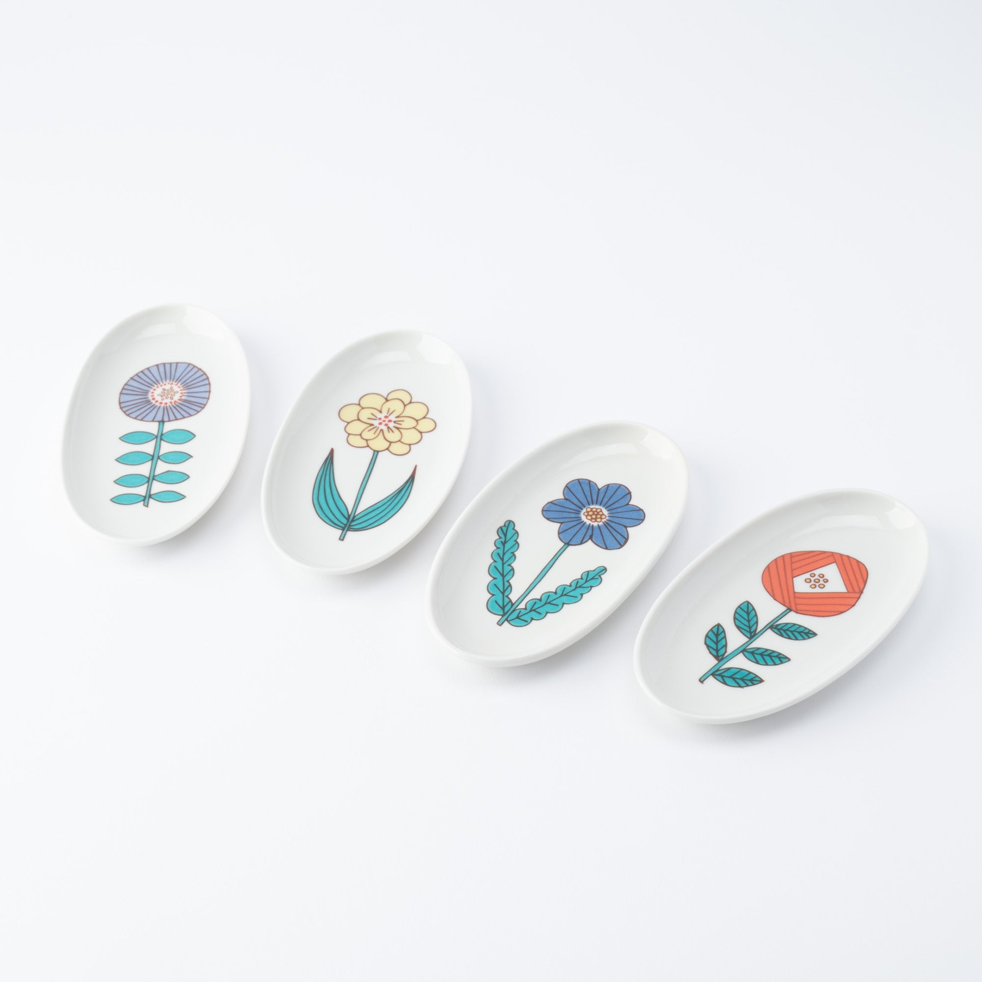 Single Bloom Oval Side Plate