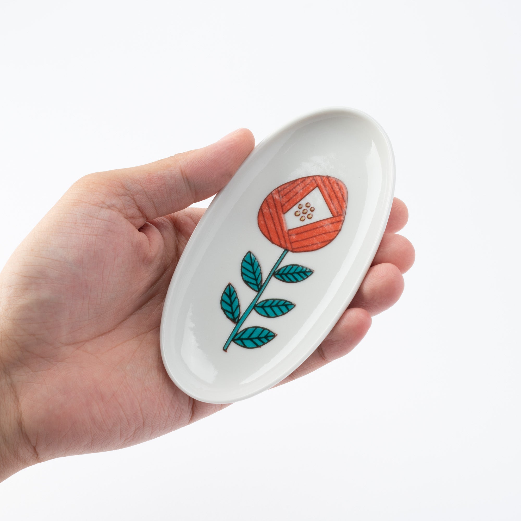 Single Bloom Oval Side Plate