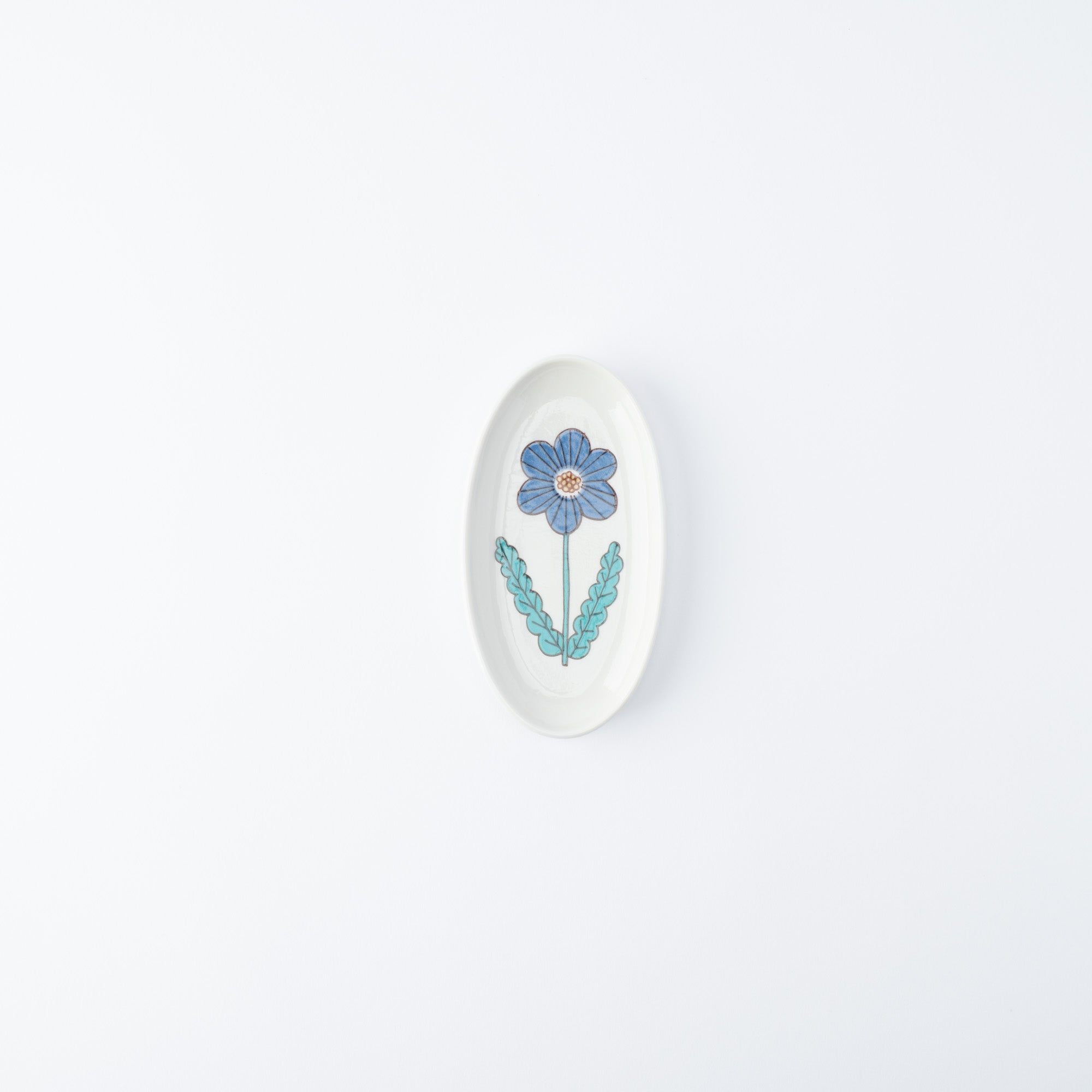 Single Bloom Oval Side Plate