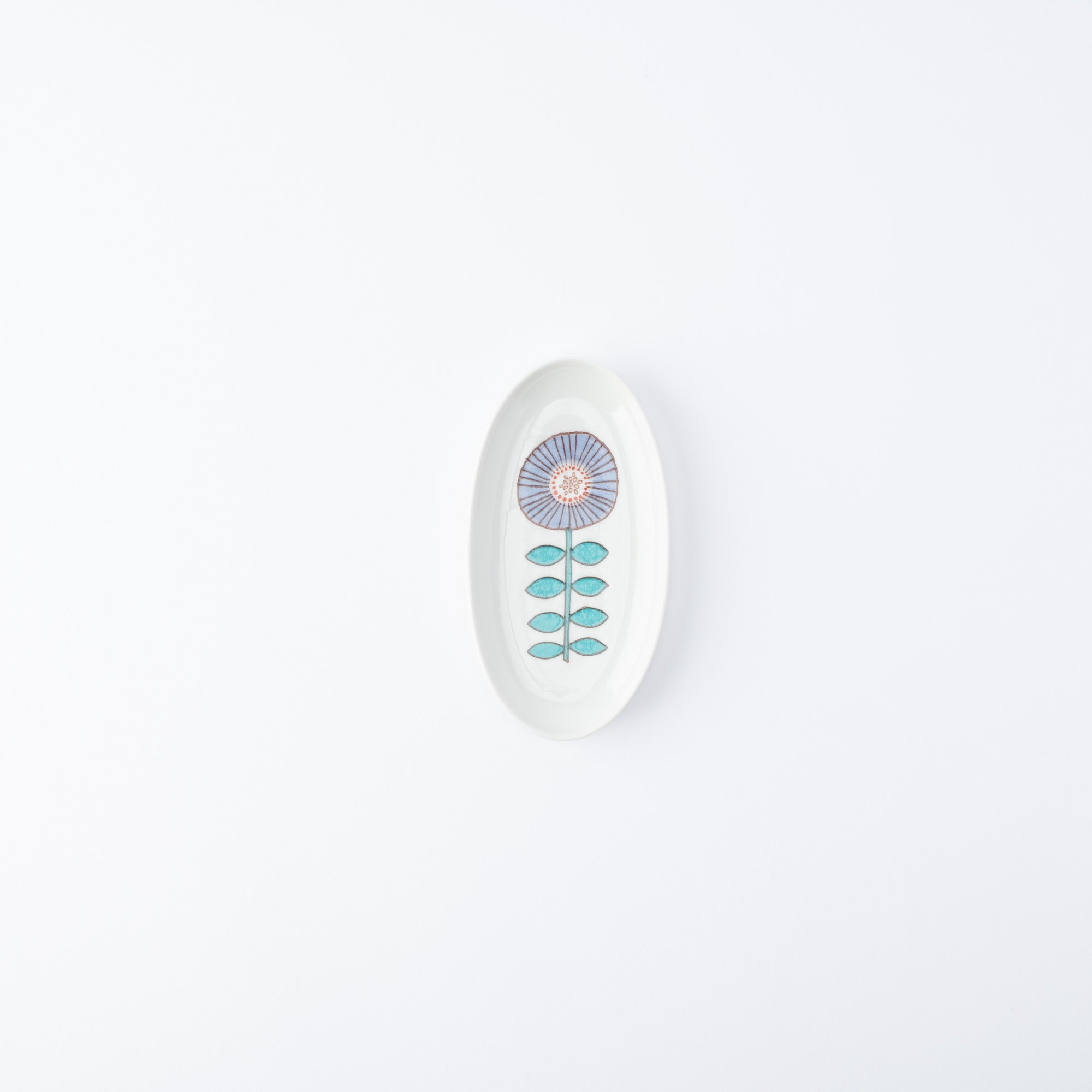 Single Bloom Oval Side Plate