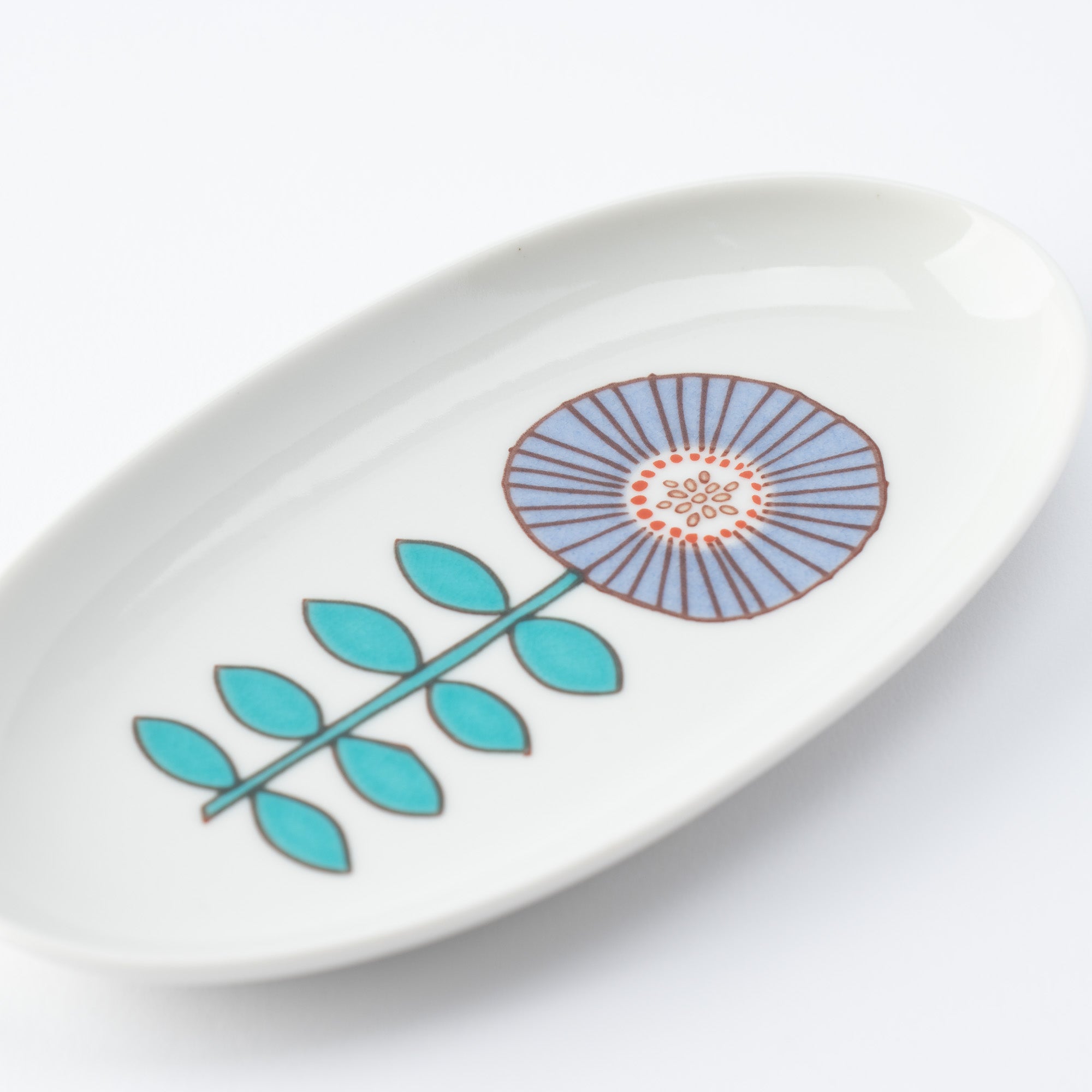 Single Bloom Oval Side Plate