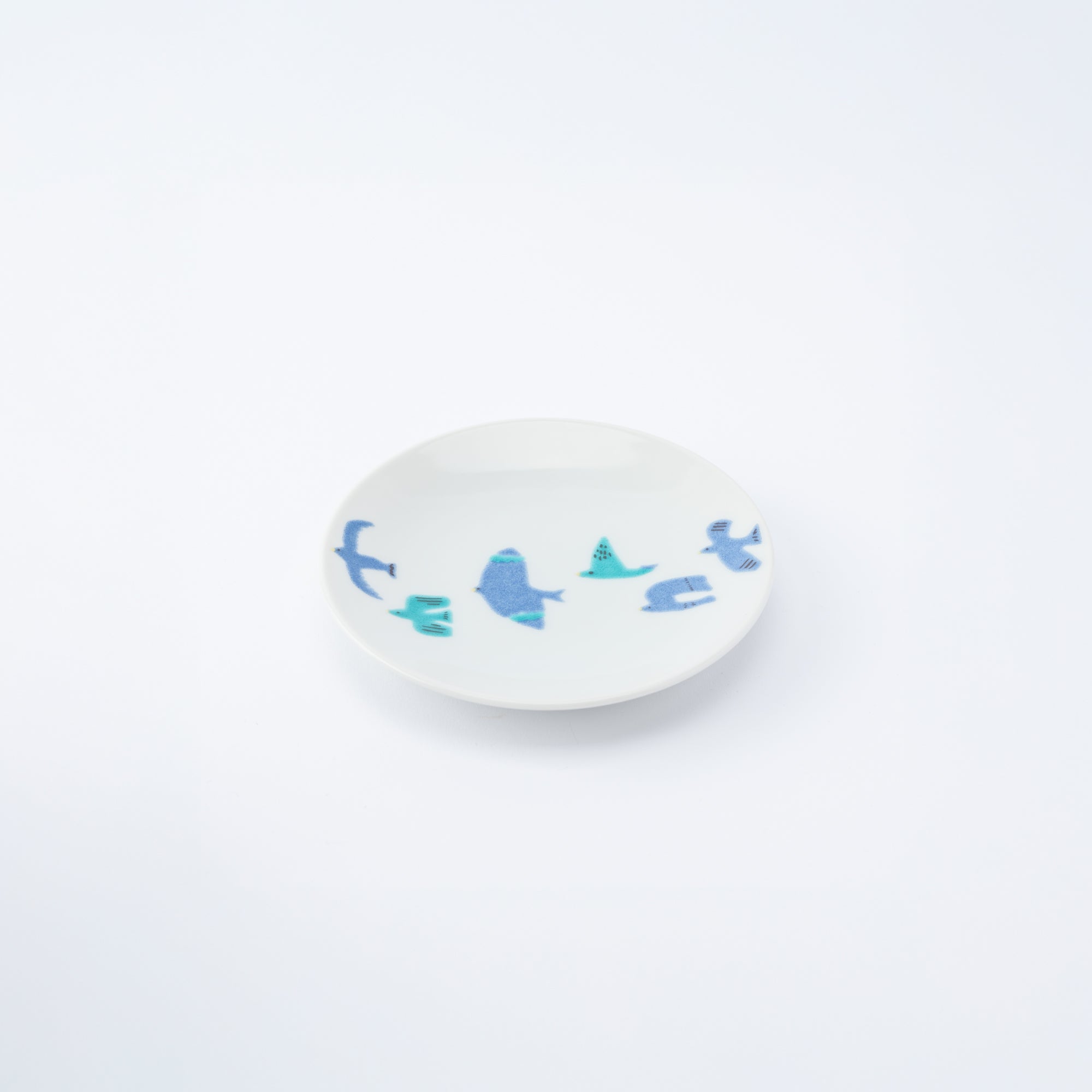 Playful Blue Japanese Cup & Saucer