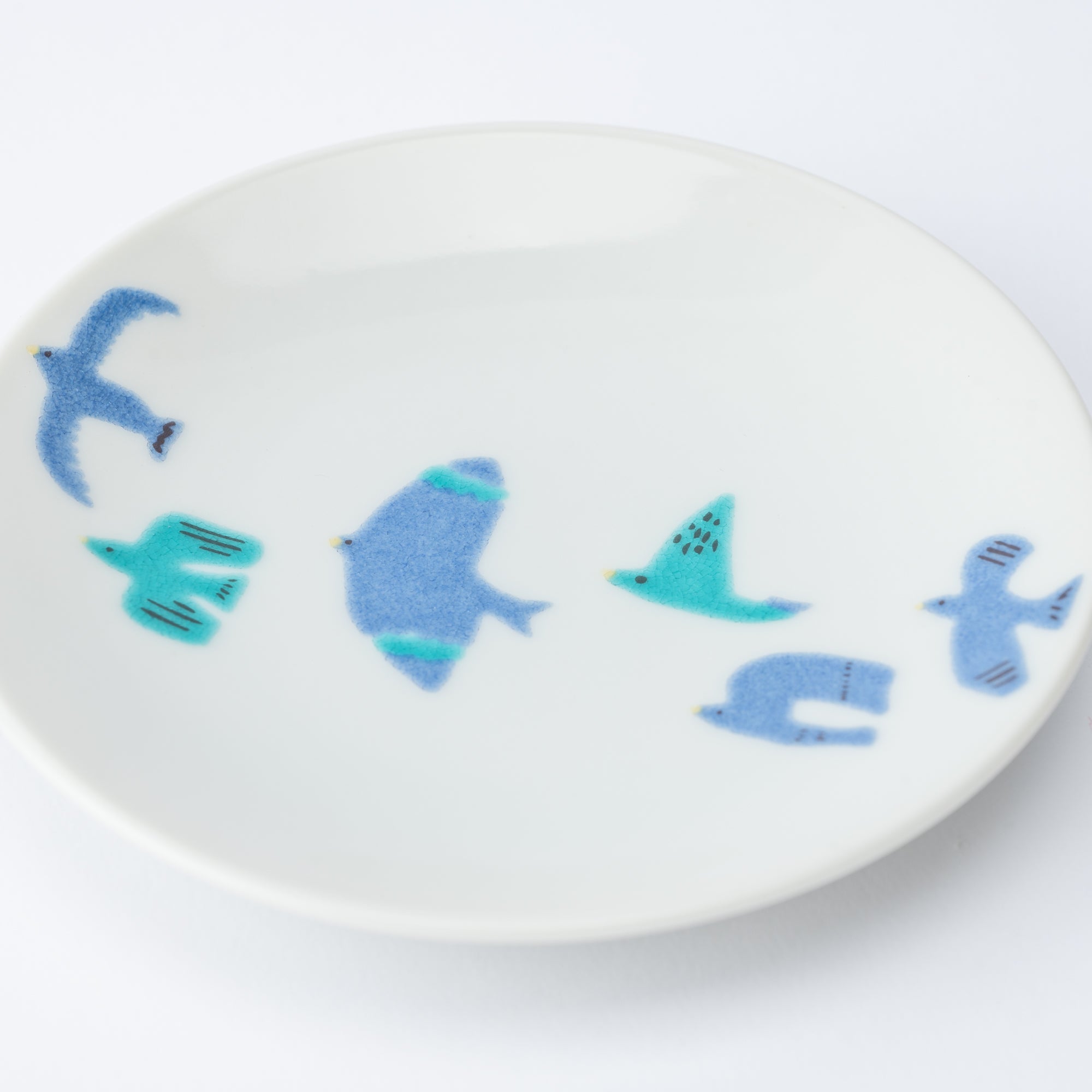 Playful Blue Japanese Cup & Saucer