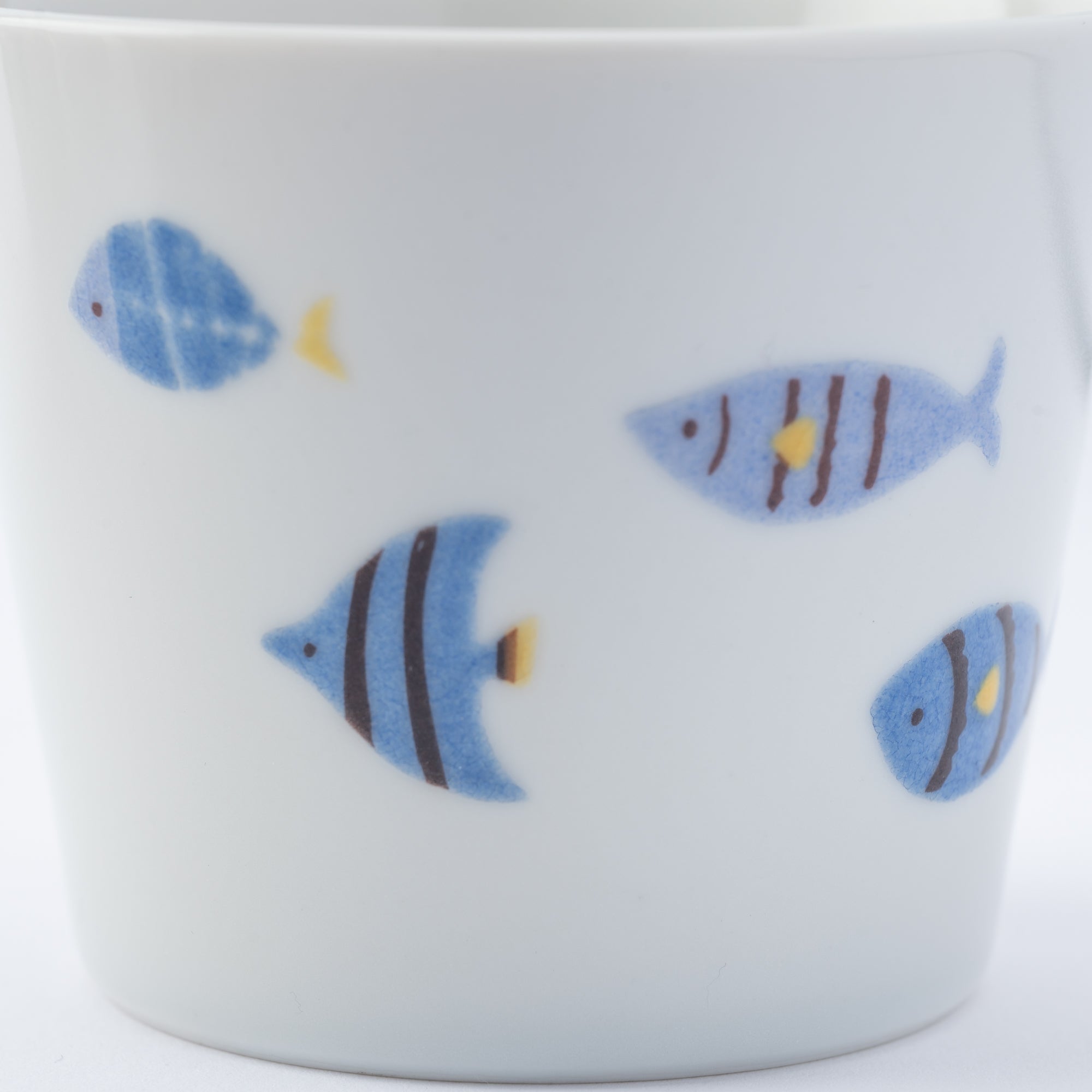 Playful Blue Japanese Teacup