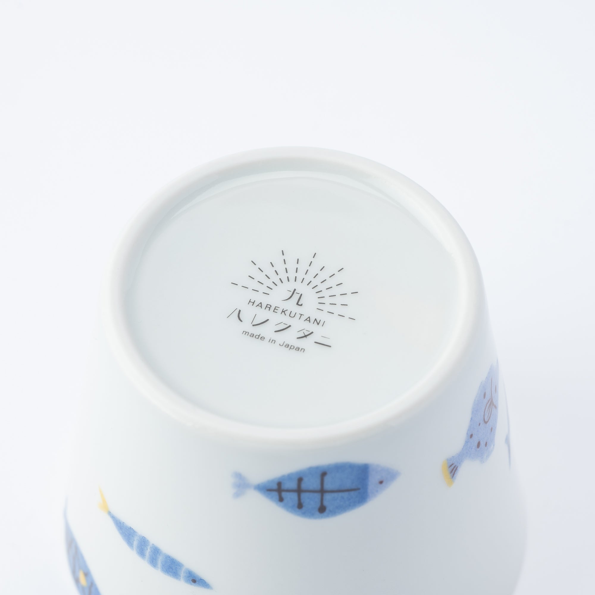 Playful Blue Japanese Teacup
