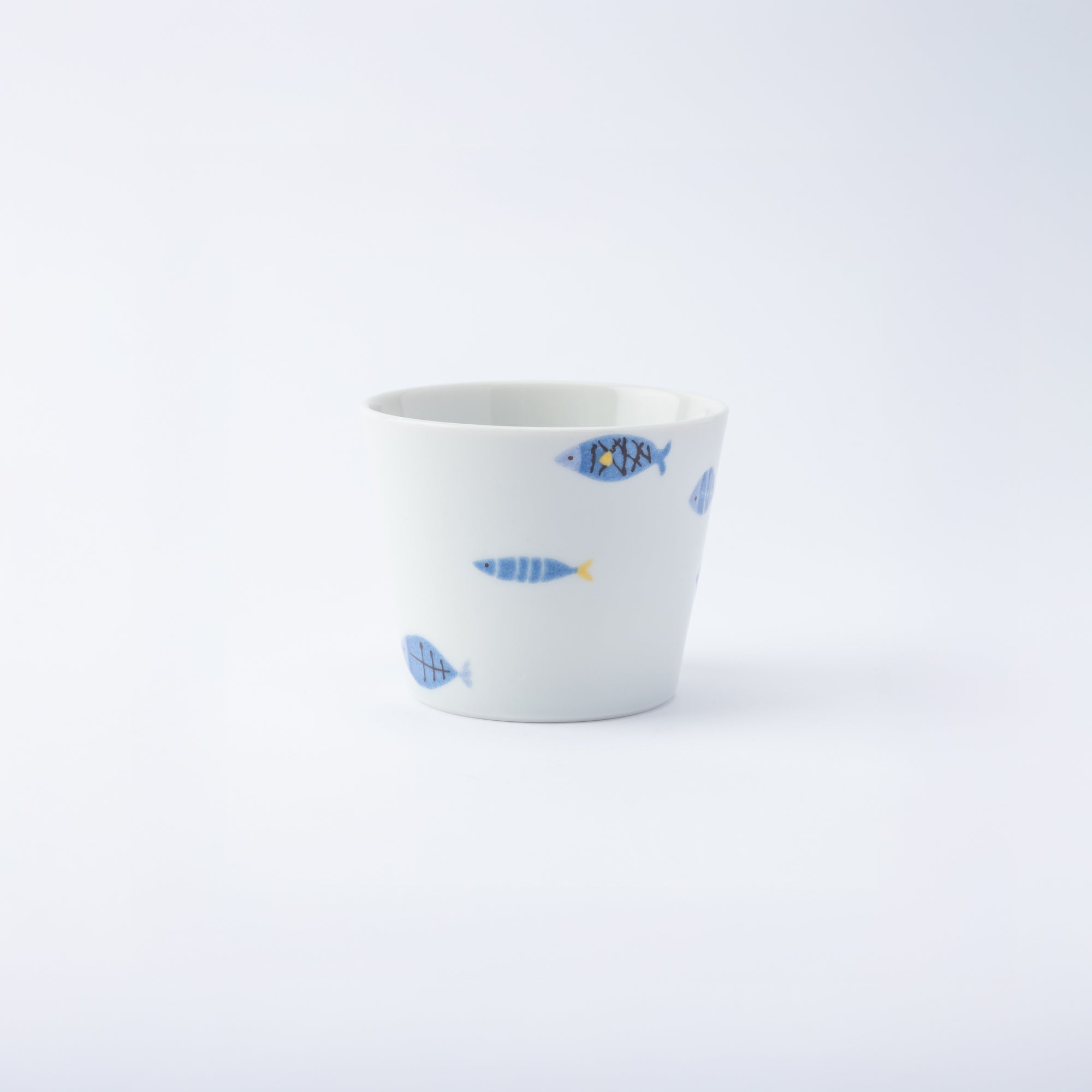 Playful Blue Japanese Teacup