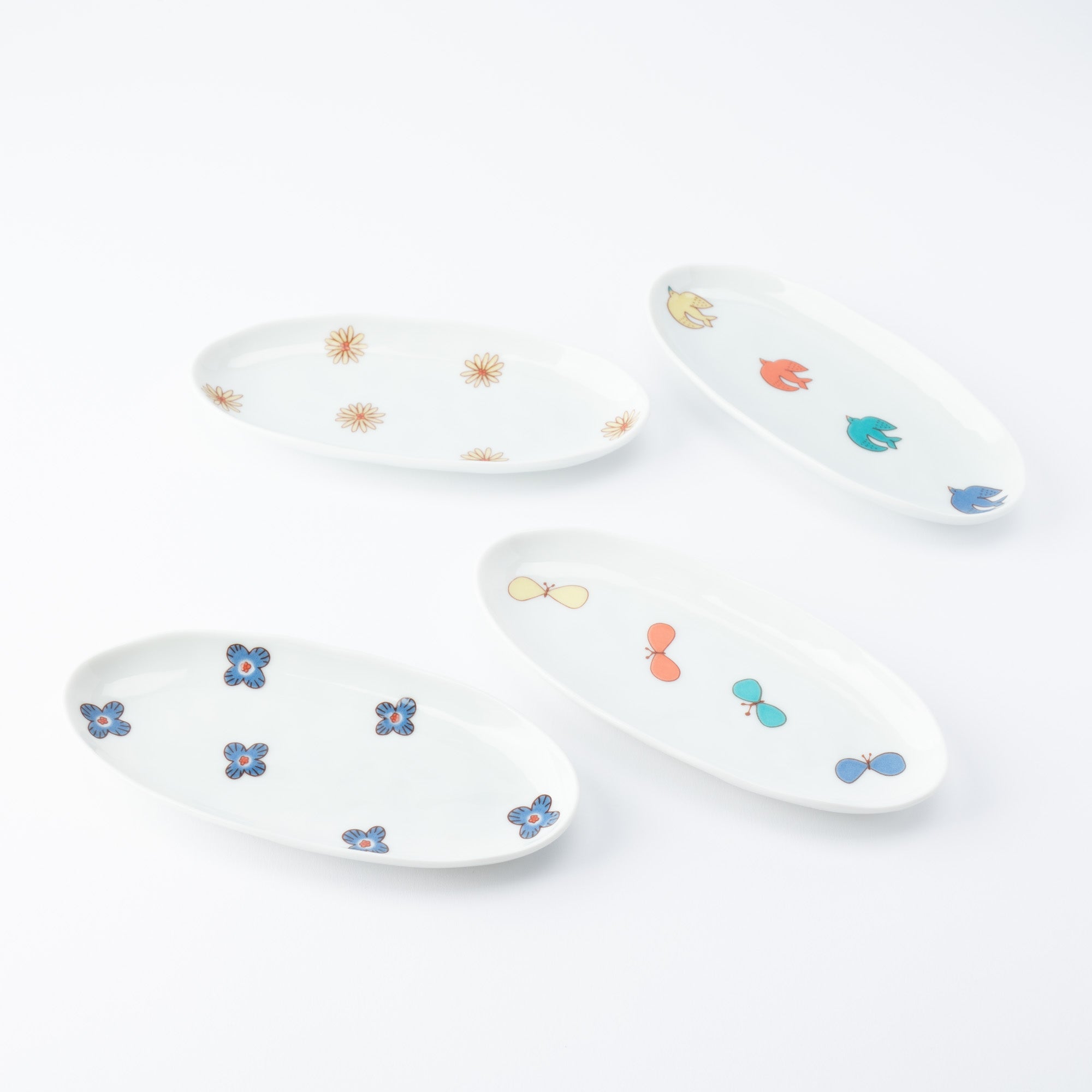 Playful Pattern Oval Side Plate