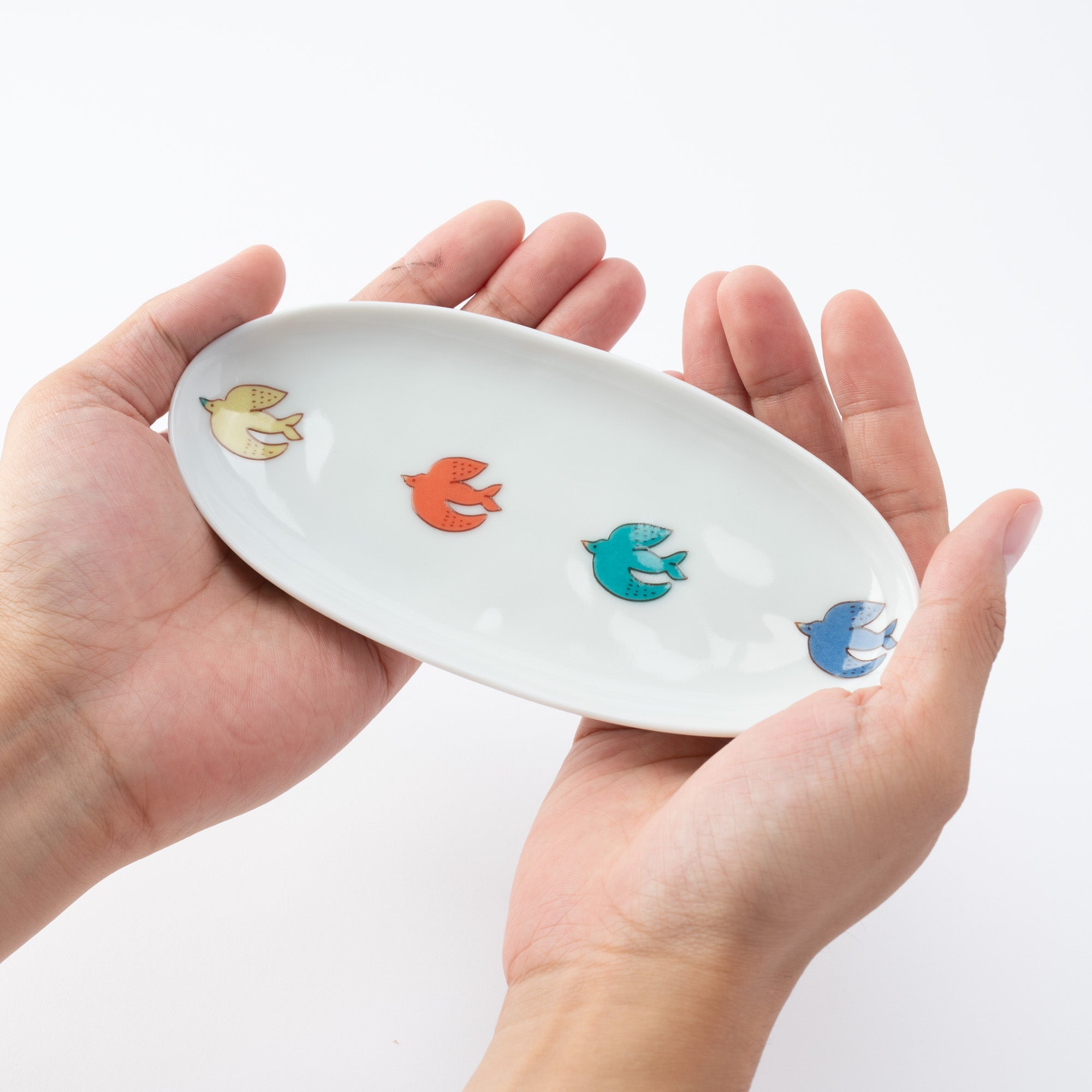 Playful Pattern Oval Side Plate