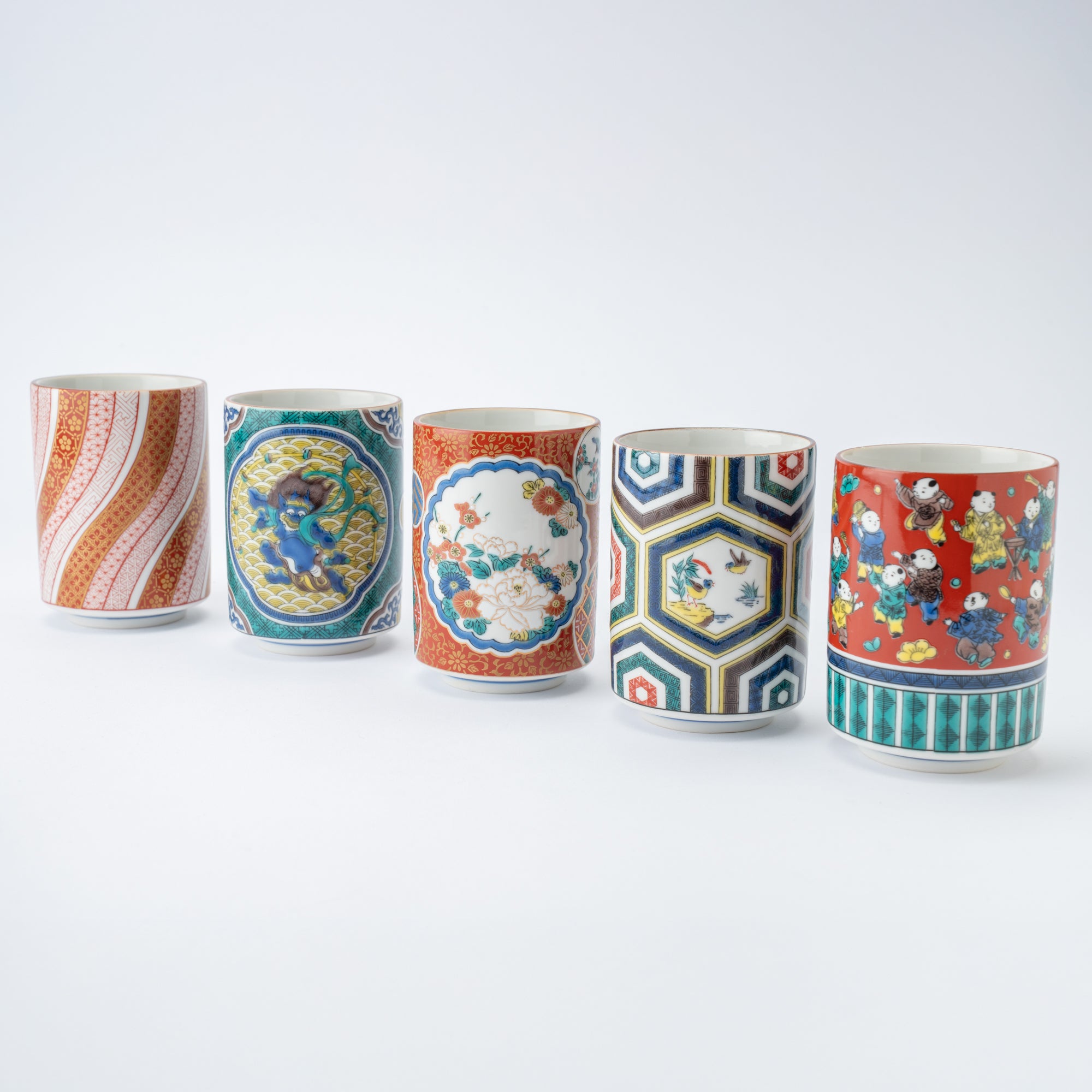 Classic Kutani Yunomi Japanese Teacup