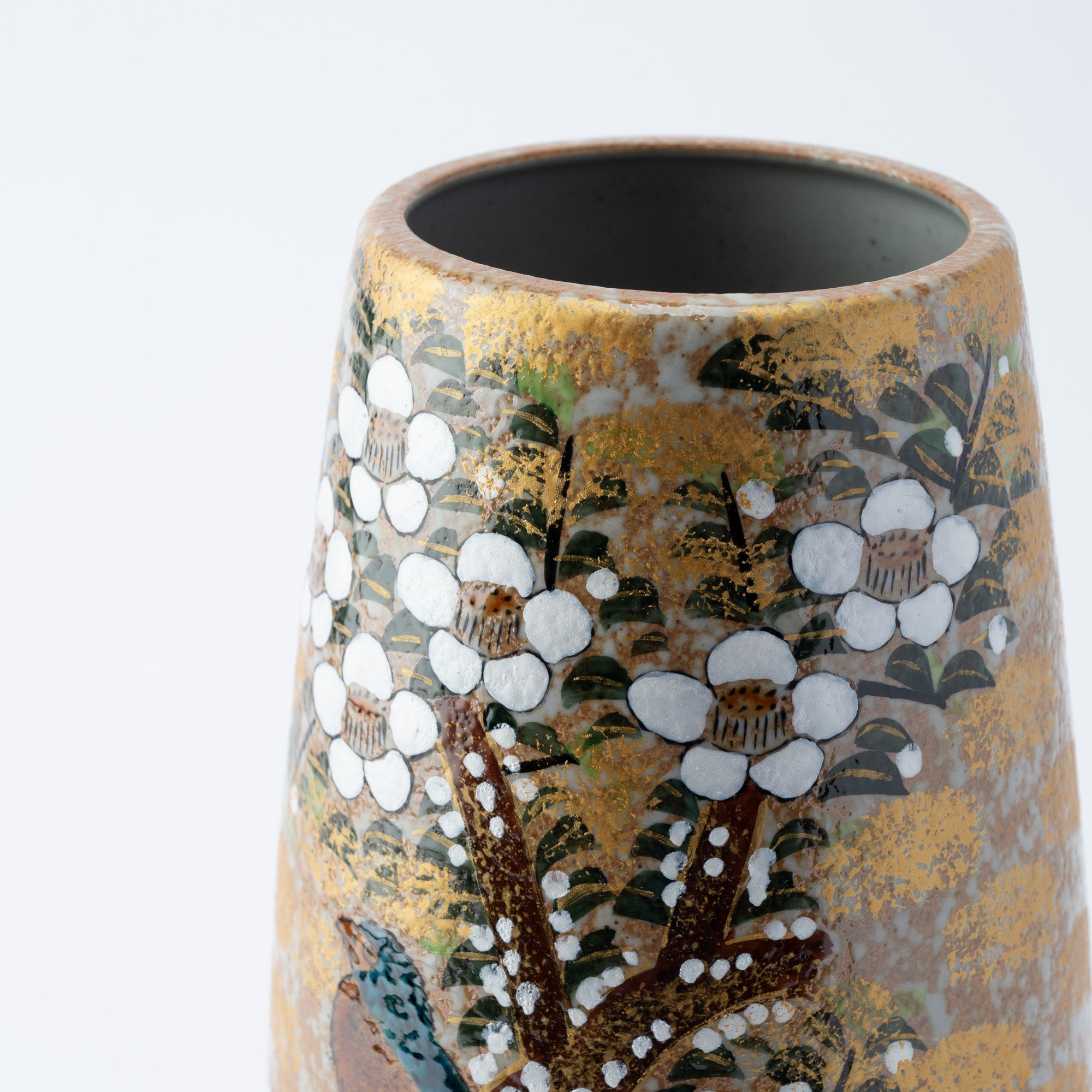 Bird in Sakura Season Japanese Flower Vase