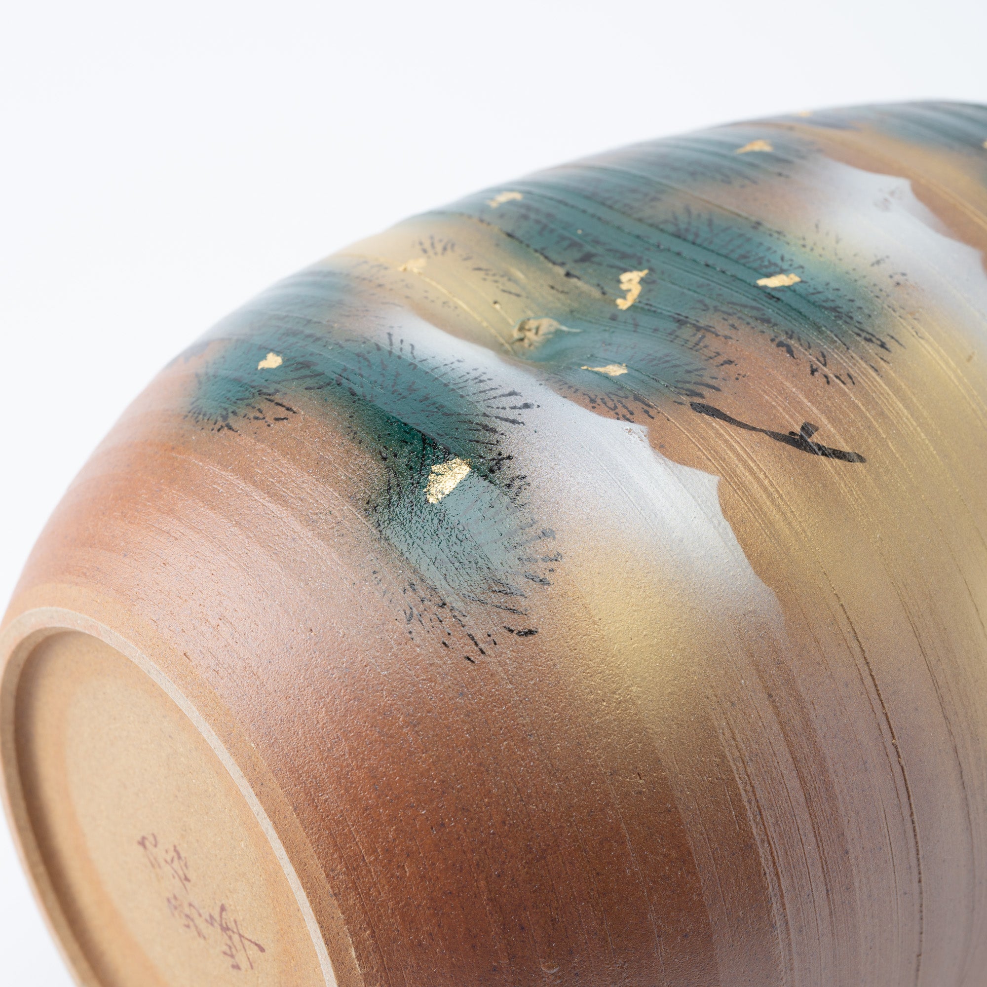 Cranes and Pine Japanese Flower Vase with Stand