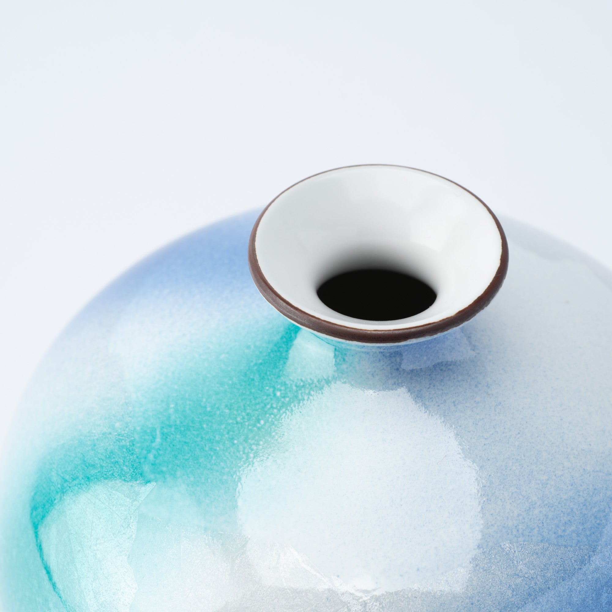 Two-Tone Ginsai Japanese Flower Vase