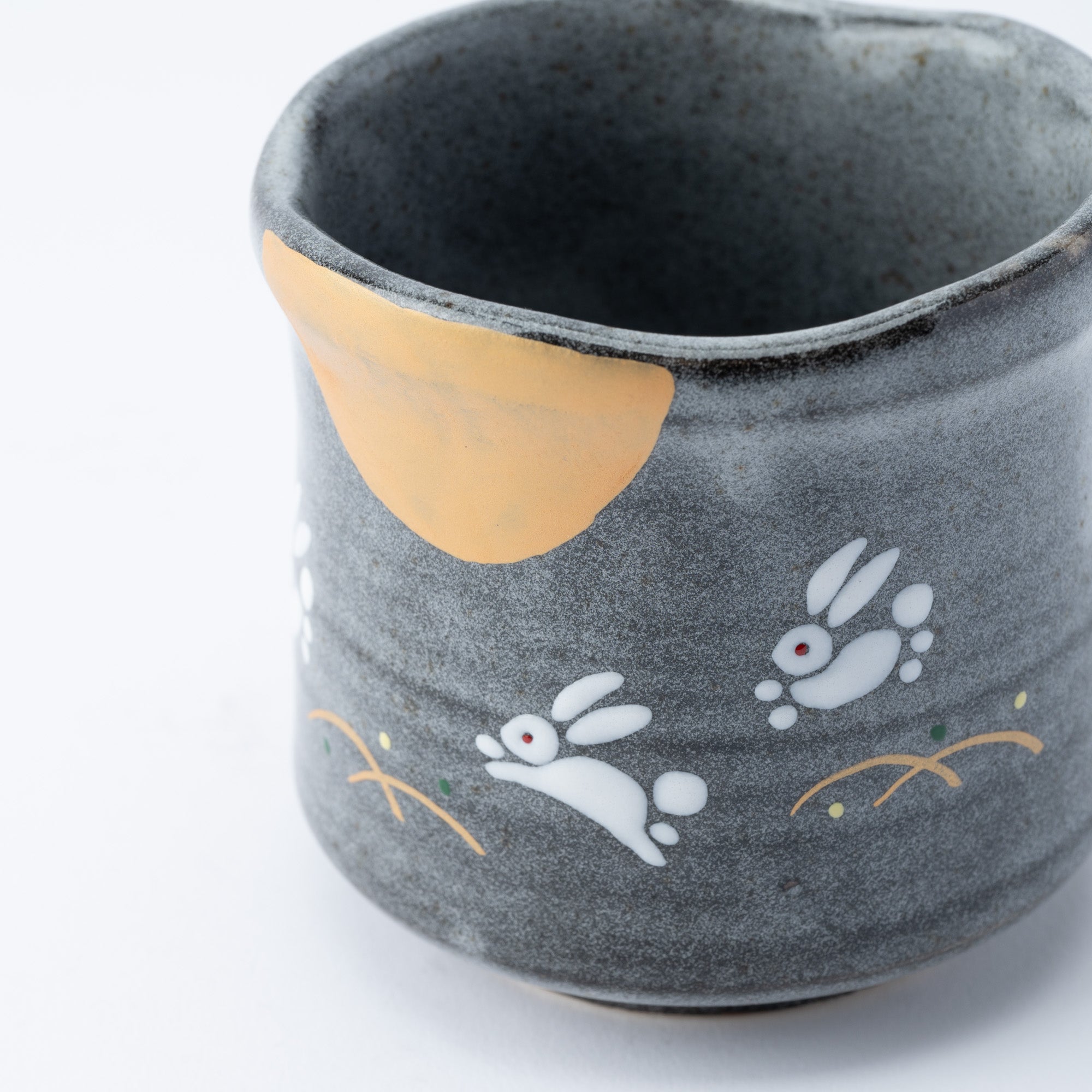 Gray Wave Yunomi Japanese Teacup
