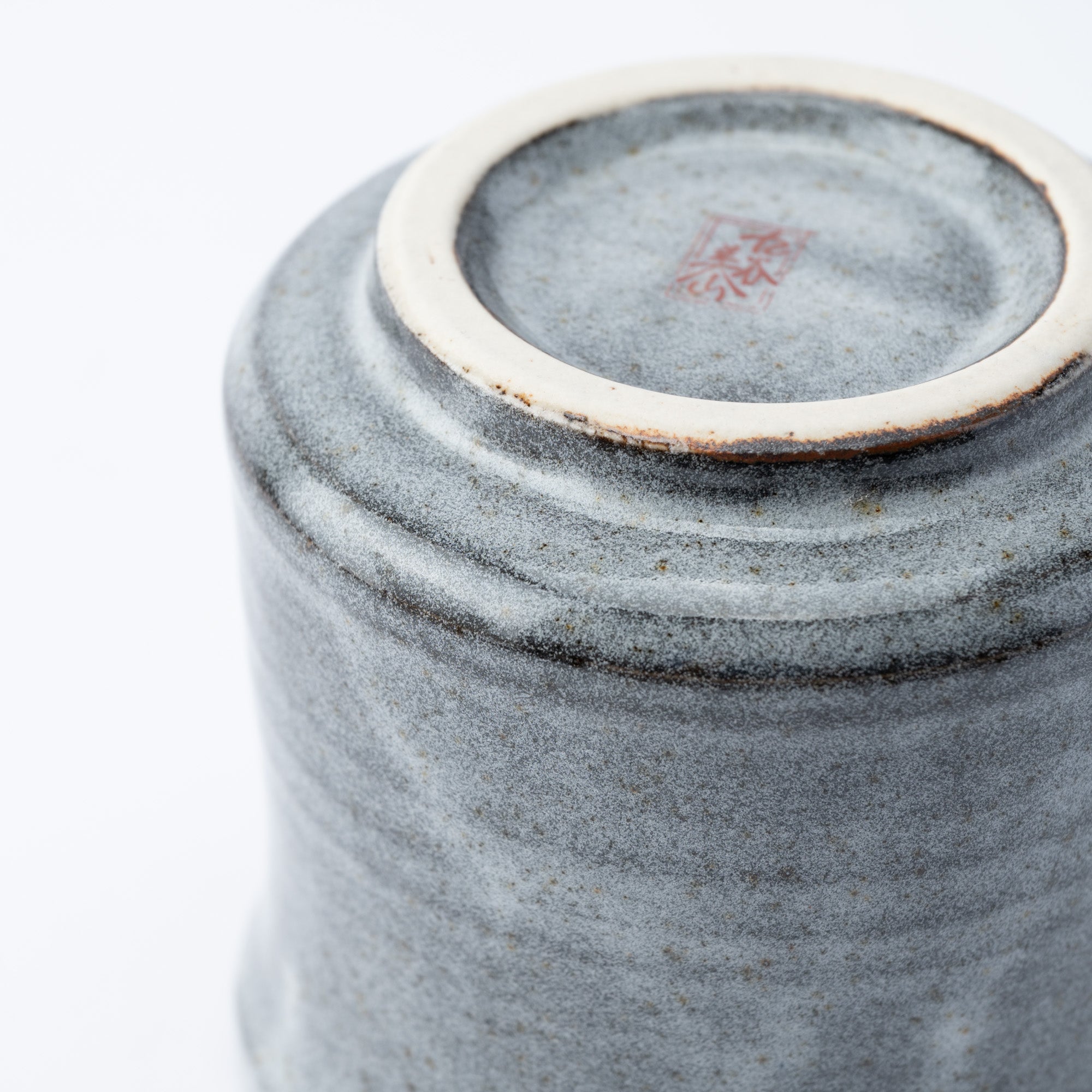 Gray Wave Yunomi Japanese Teacup