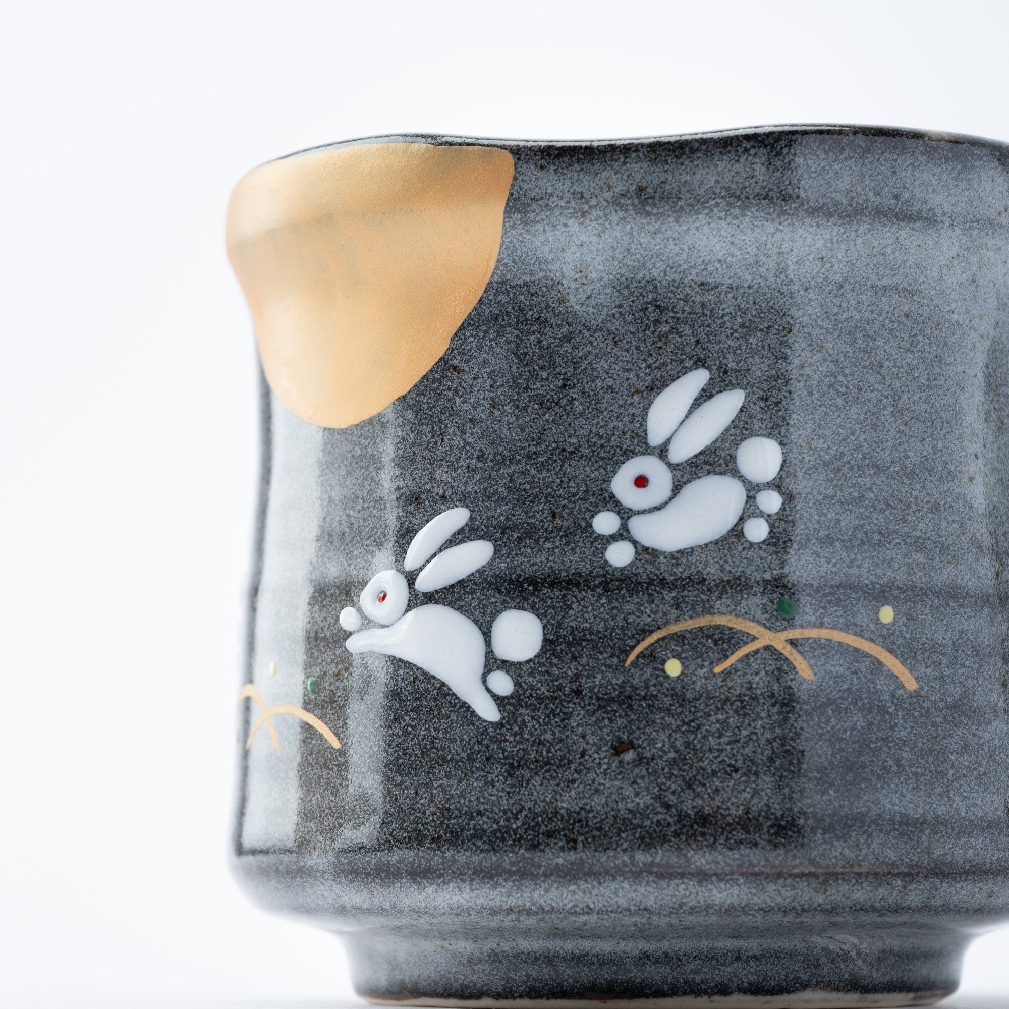 Gray Wave Yunomi Japanese Teacup