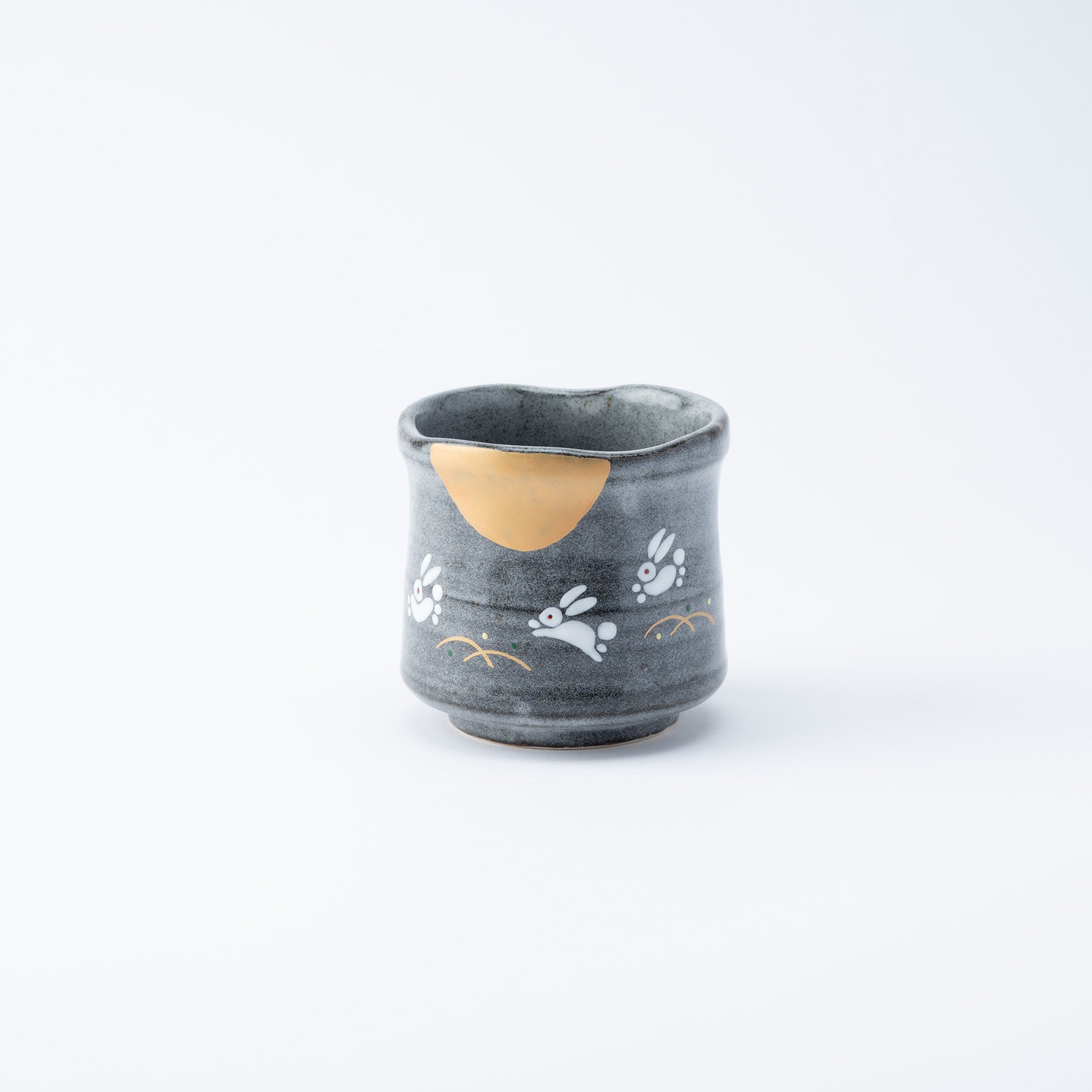 Gray Wave Yunomi Japanese Teacup
