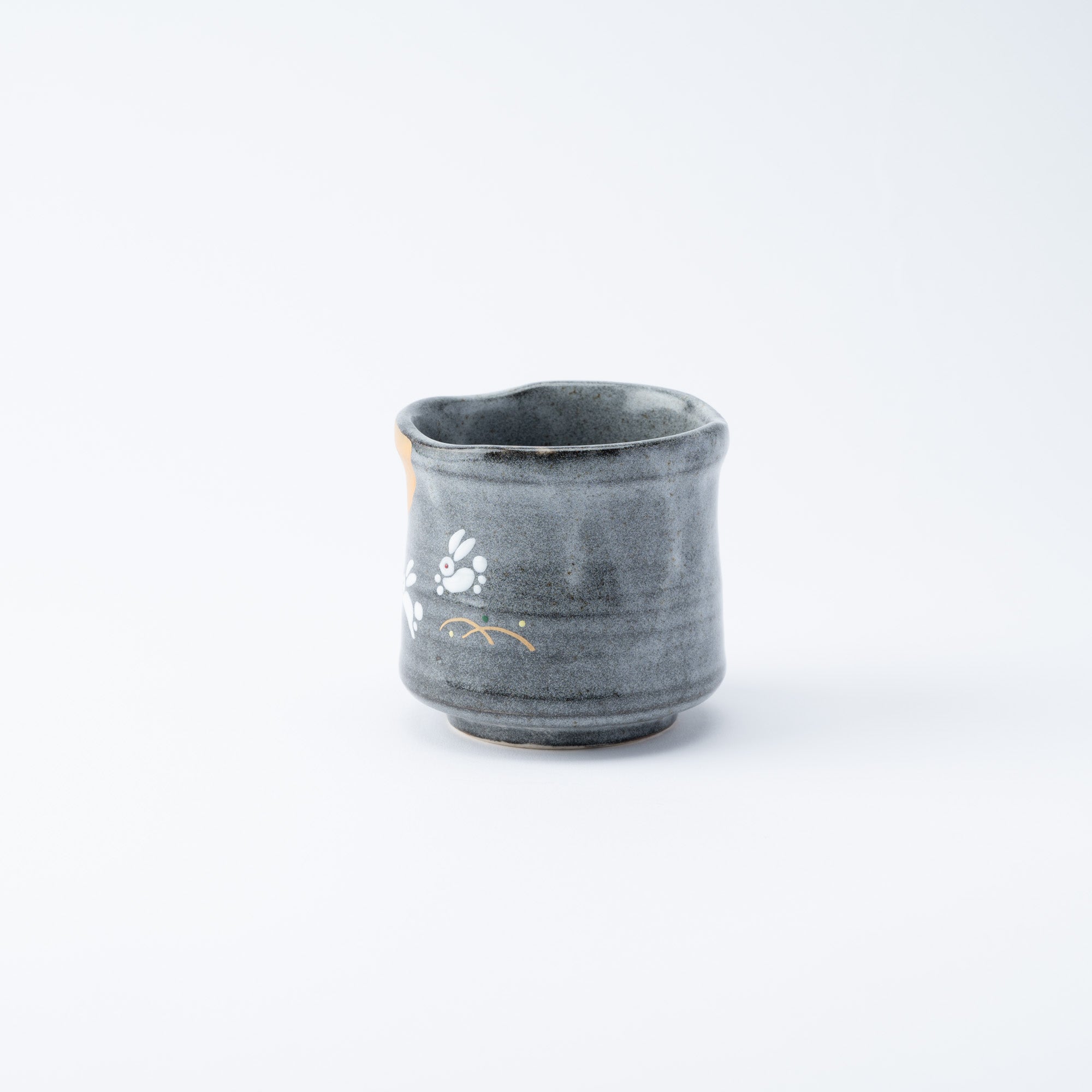 Gray Wave Yunomi Japanese Teacup